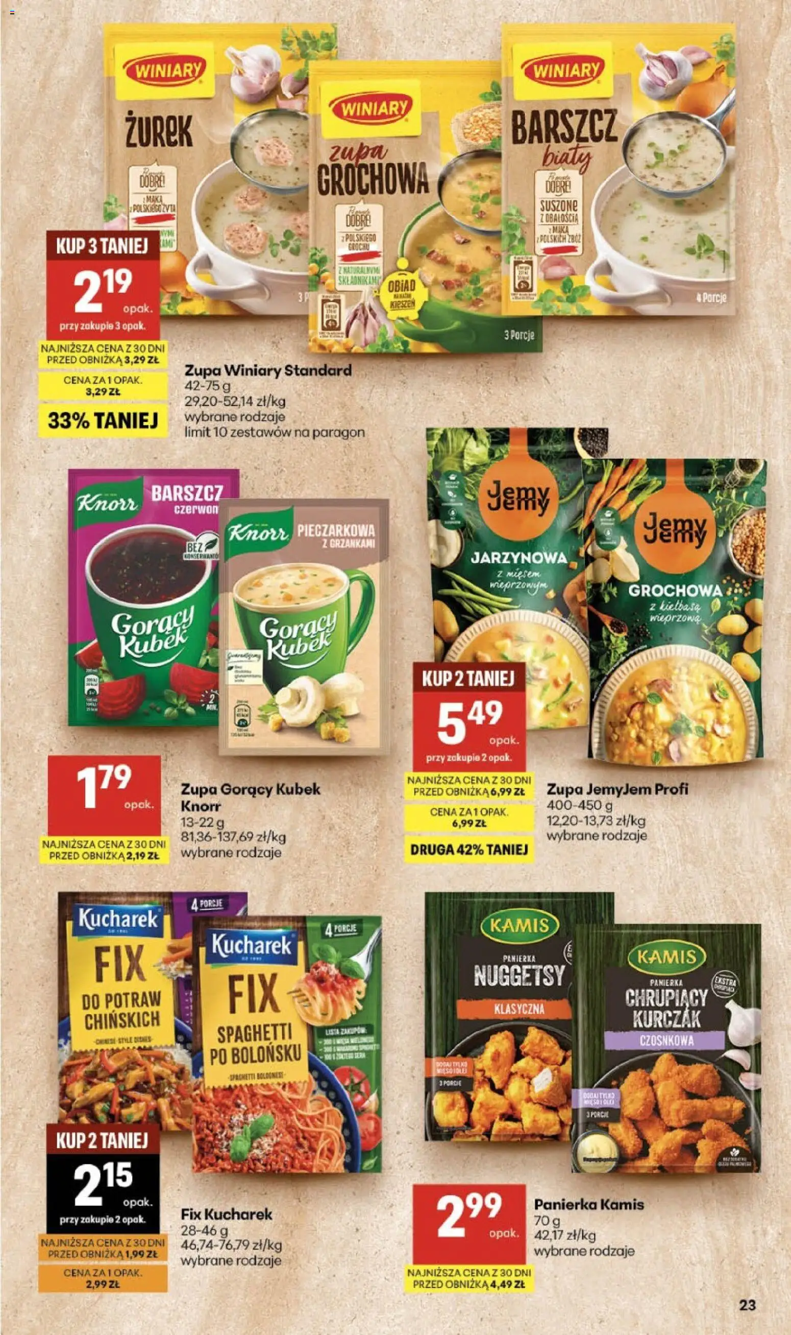 Delikatesy Centrum gazetka od 20.08.2026 | Strona: 23 | Produkty: Kurczak, Gorący kubek, Zurek, Zupa