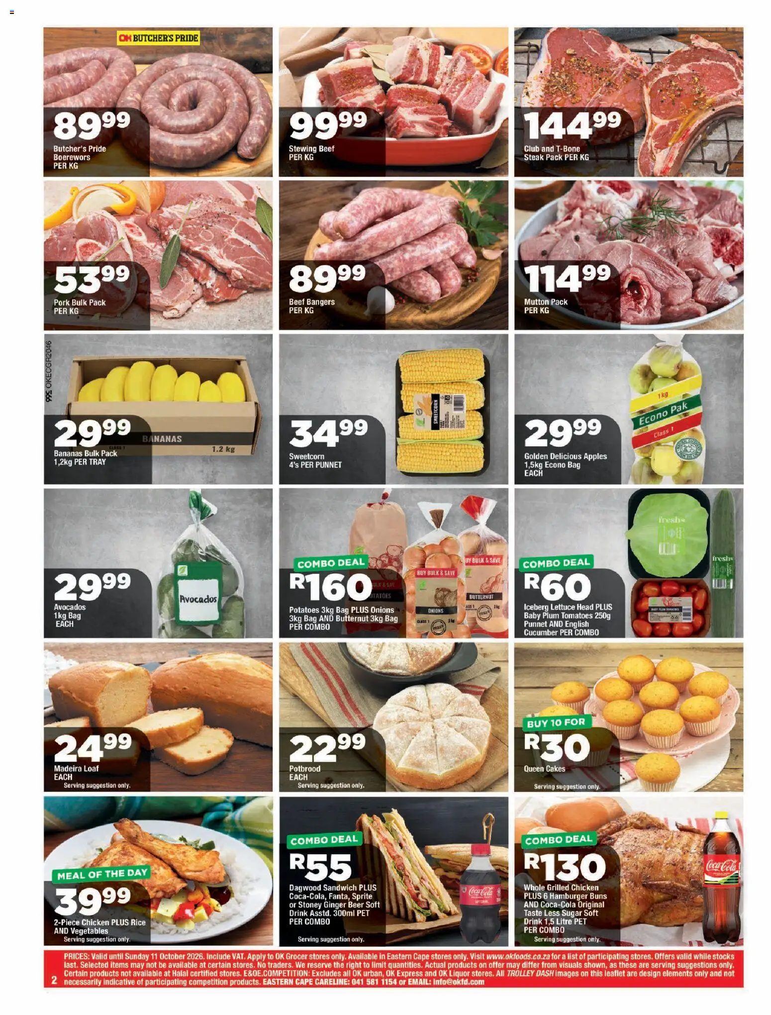 New OK Foods catalogue – valid from 23/09/2026 | Page: 2 | Products: Tray, Steak, Buns, Bananas