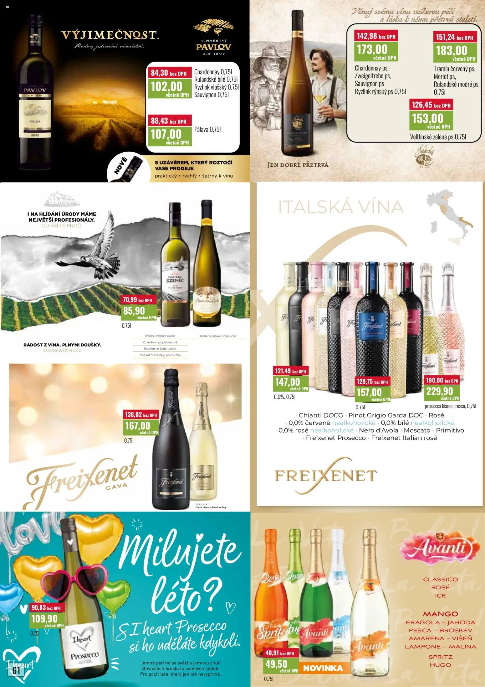 Ratio leták od 01.08.2026 | Strana: 62 | Produkty: Moscato, Spritz, Tramín červený, Pinot Grigio