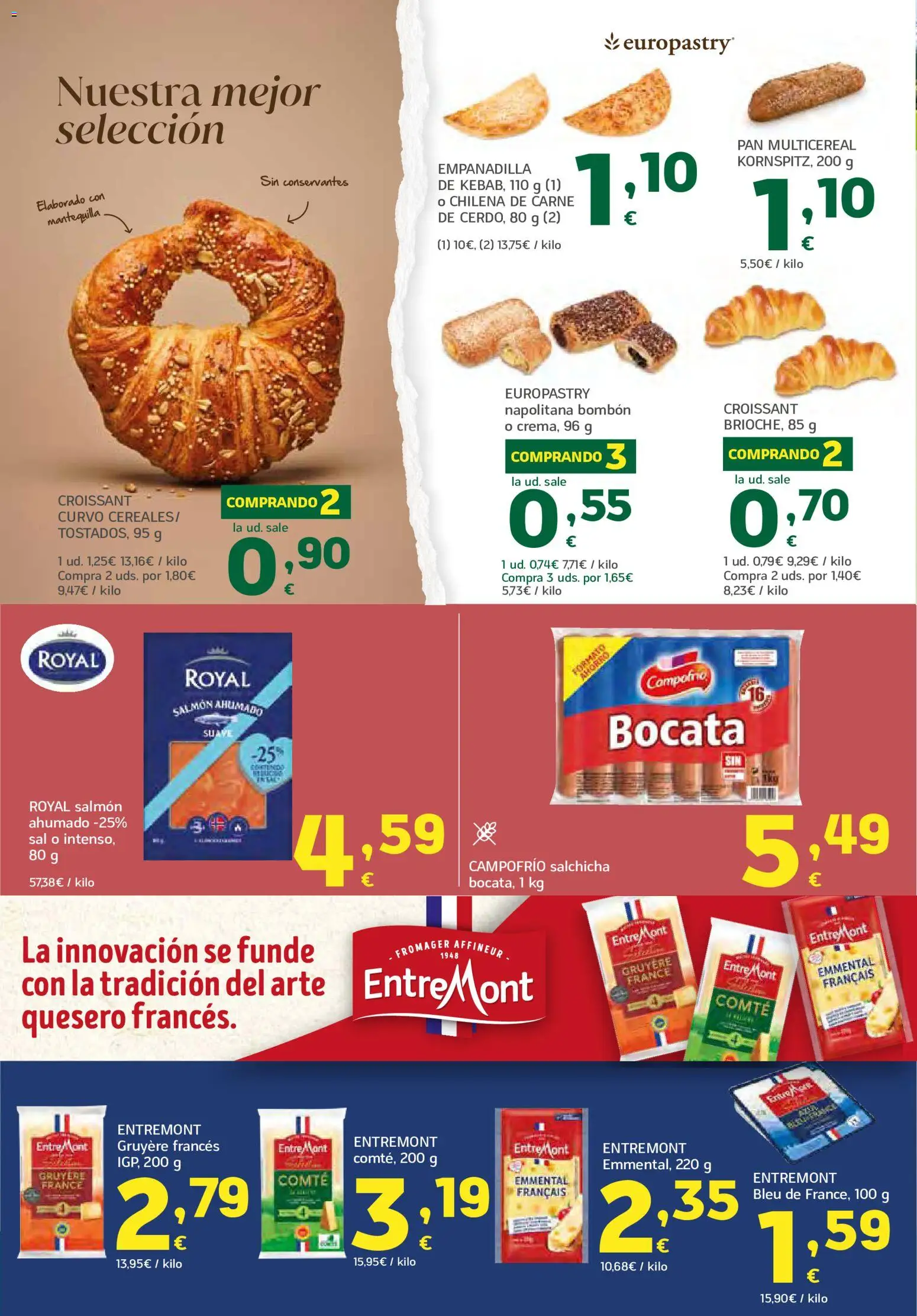 HiperDino folleto │ válido desde el 24/09/2026 | Página: 10 | Productos: Salchicha, Pan, Salmón ahumado, Carne