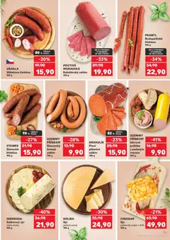 Náhled letáku UZENINY PŘÍBRAM, Slovenský točený salám 100 g od 29.04.2026 | Strana: 23 | Produkty: Sýr, Klobása, Uzeniny, Točený salám