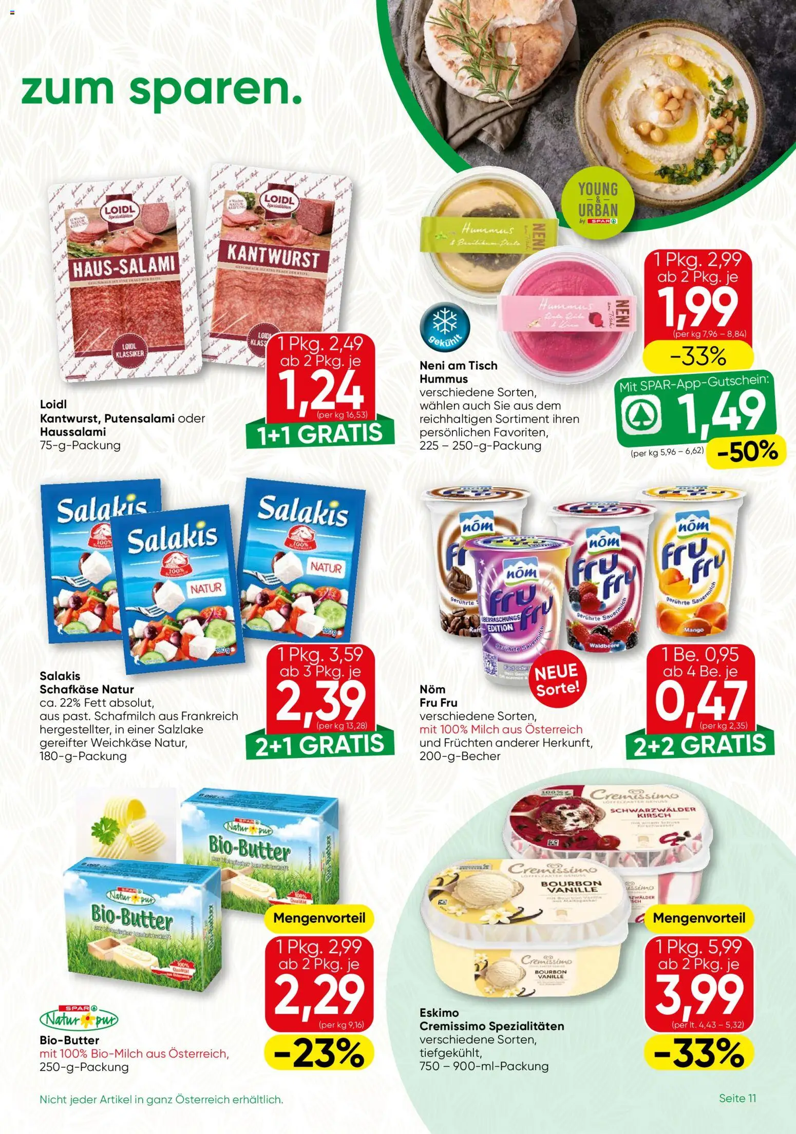 SPAR Gourmet Flugblatt gültig ab 07.05.2026 | Seite: 11 | Produkte: Mango, Tisch, Milch, Bourbon