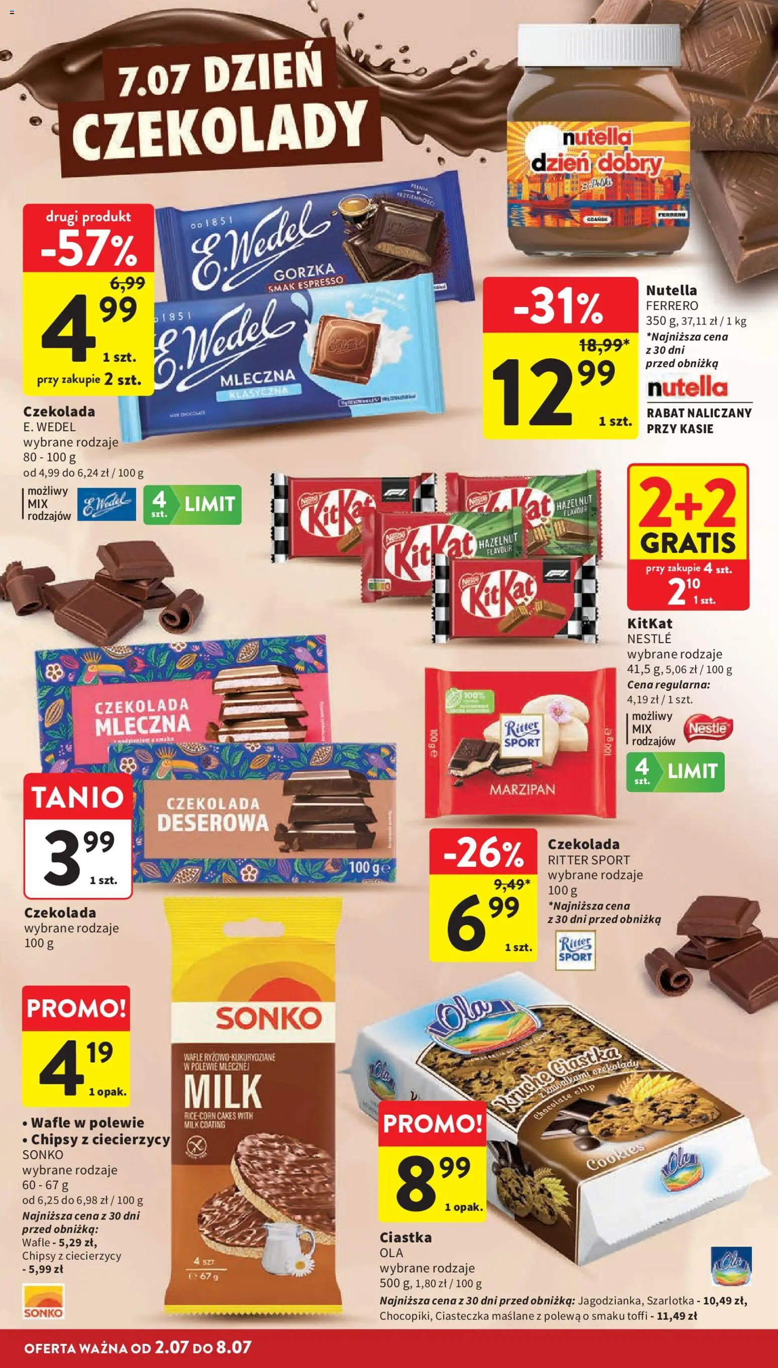 Intermarche gazetka od 02.07.2026 | Strona: 24 | Produkty: Czekolady, Czekolada, Ciastka, Ciasteczka