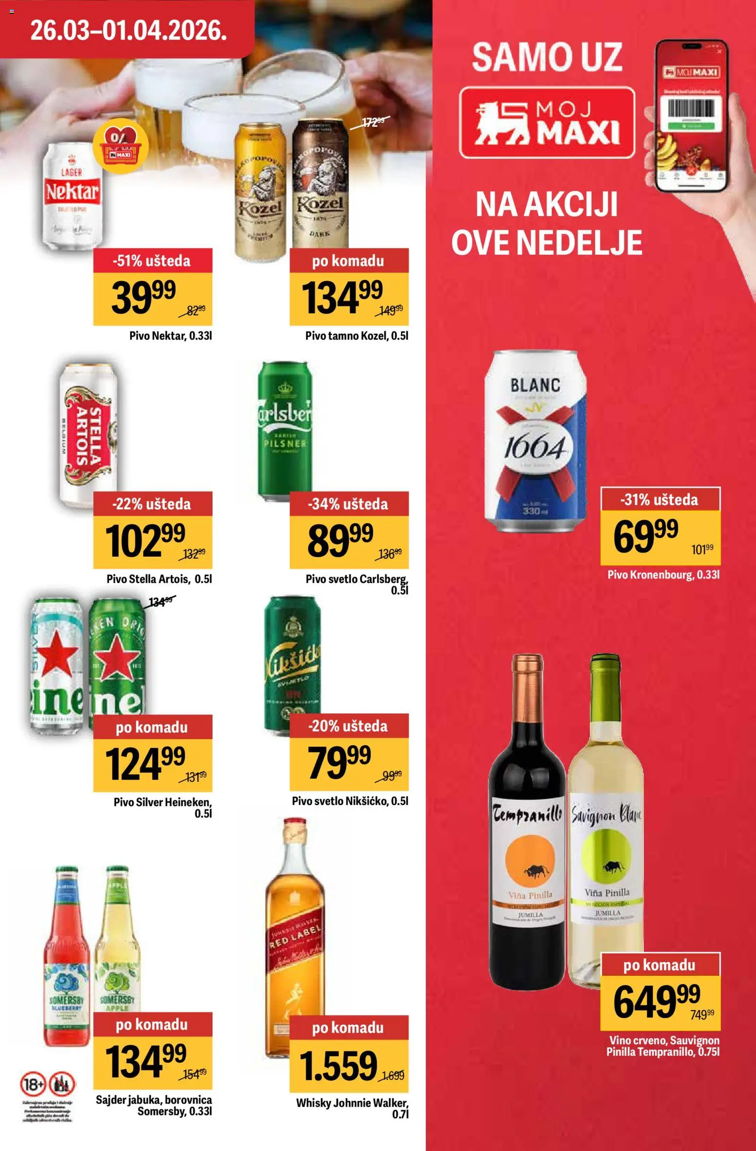 Maxi katalog - važi od 26.03.2026 | Strana: 29 | Proizvode: Stella Artois, Borovnica, Somersby, Pivo