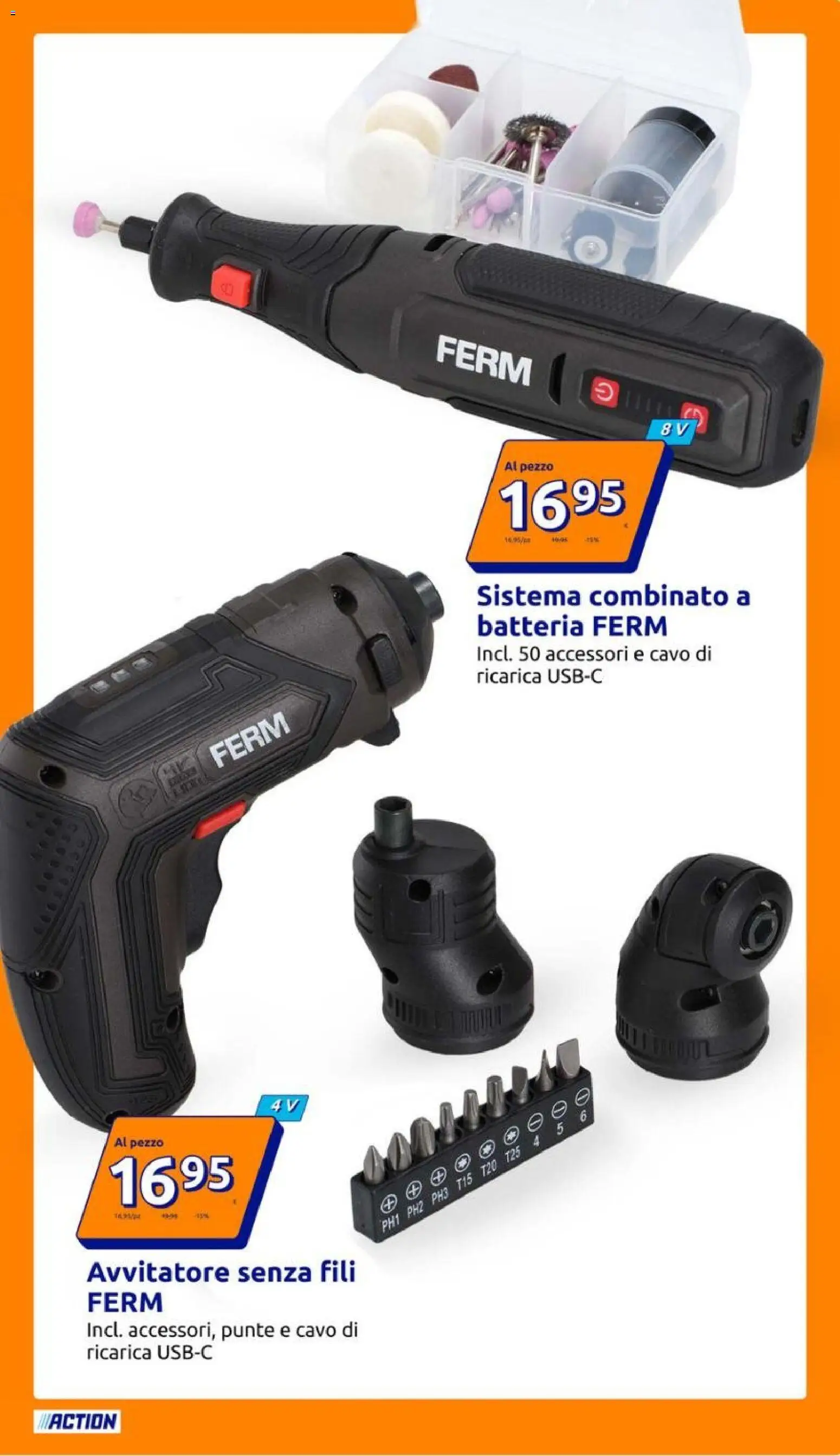Volantino Action del 05/08/2026 | Pagina: 21 | Prodotti: Avvitatore, Cavo, Batteria