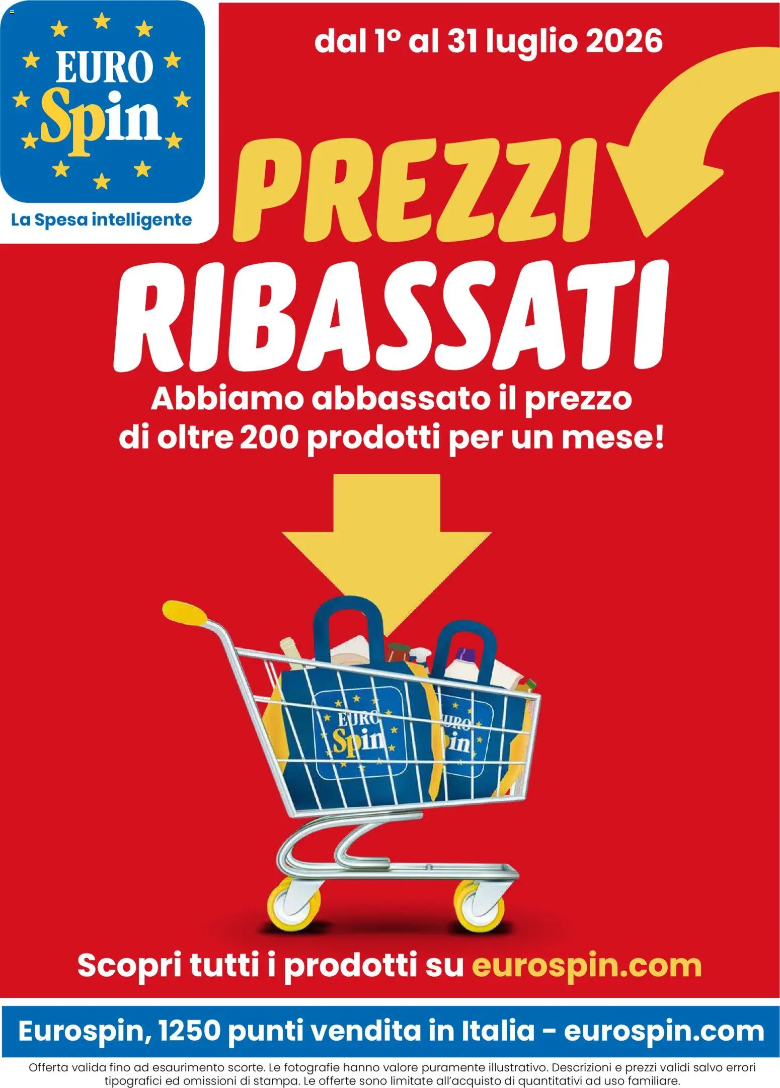 Volantino Eurospin del 01/07/2026 | Pagina: 1 | Prodotti: Carrello