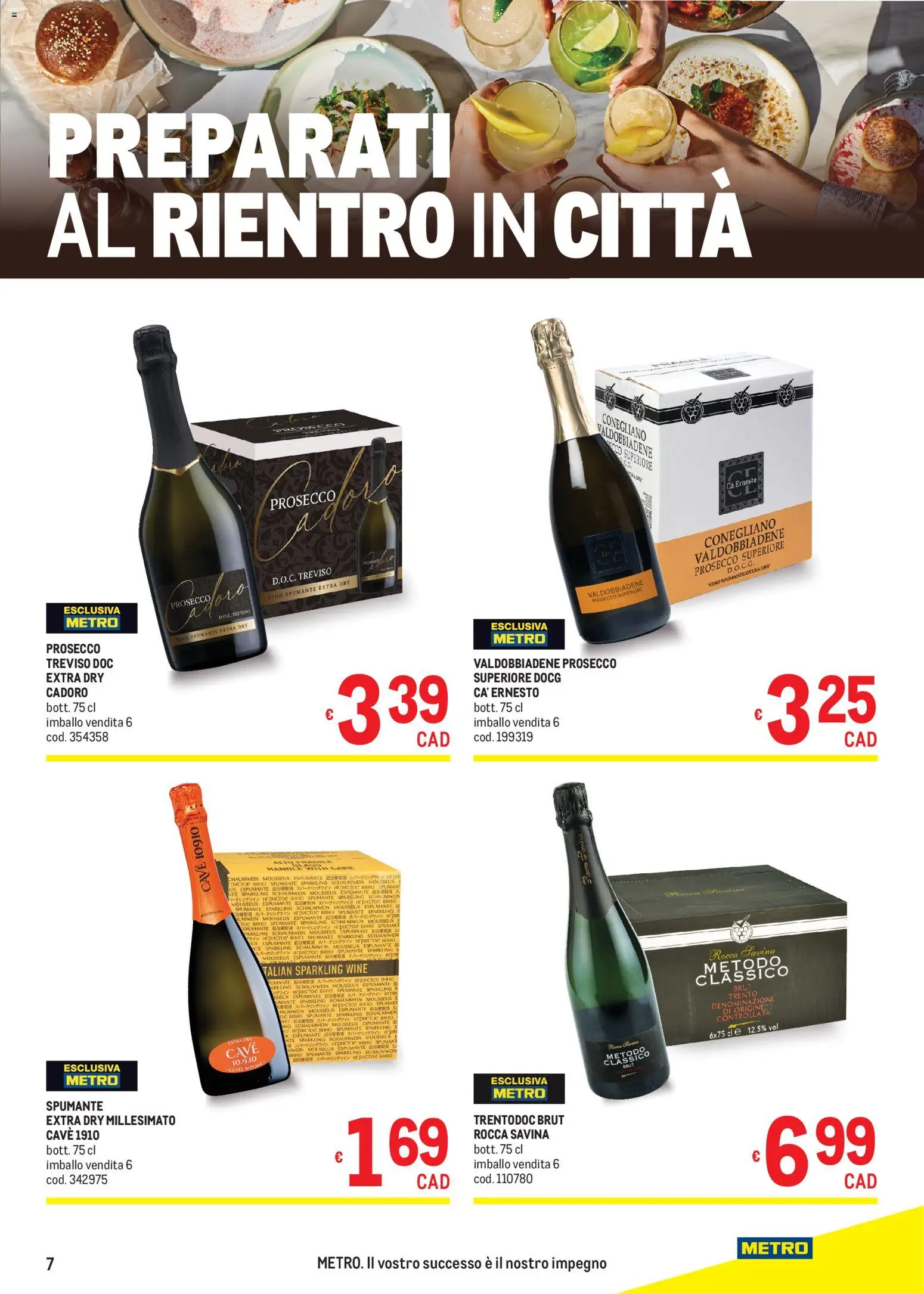 Volantino Metro del 27/08/2026 | Pagina: 7 | Prodotti: Prosecco, Vino, Spumante