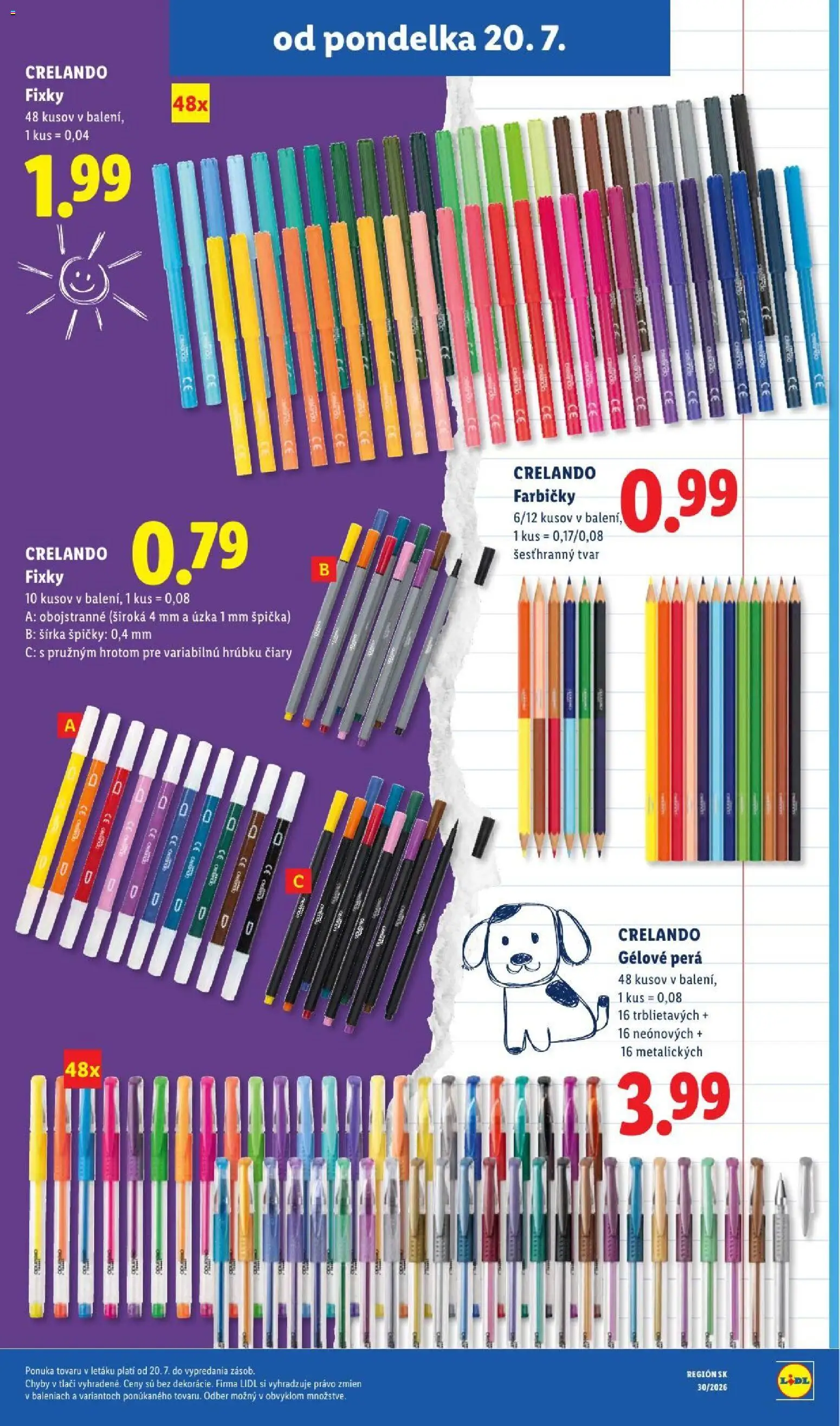 Nové Lidl akcie – leták je platný od 20.07.2026 | Strana: 61 | Produkty: Fixky