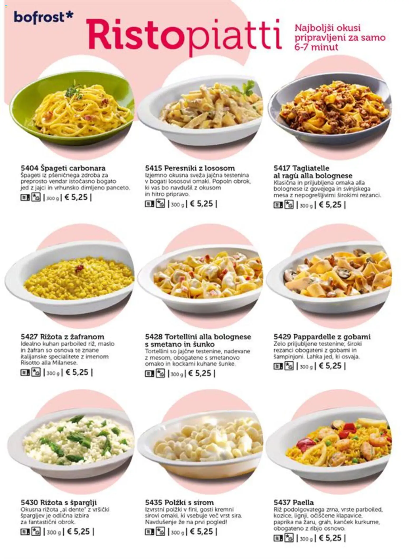 Novi Bofrost katalog ponudbe – veljaven od 01.07.2026 | Stran: 40 | Izdelki: Rezanci, Paprika, Riz, Omaka