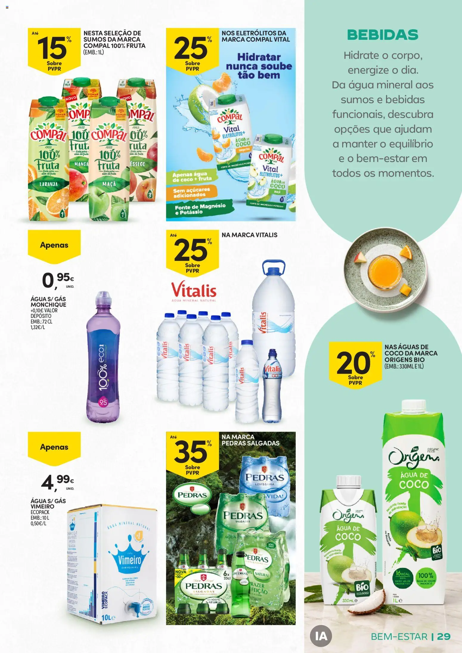 Continente Bem-Estar Assim toda a gente come melhor │ válido de 20/10/2026 | Página: 29 | Produtos: Agua, Água mineral natural, Maça, Água mineral