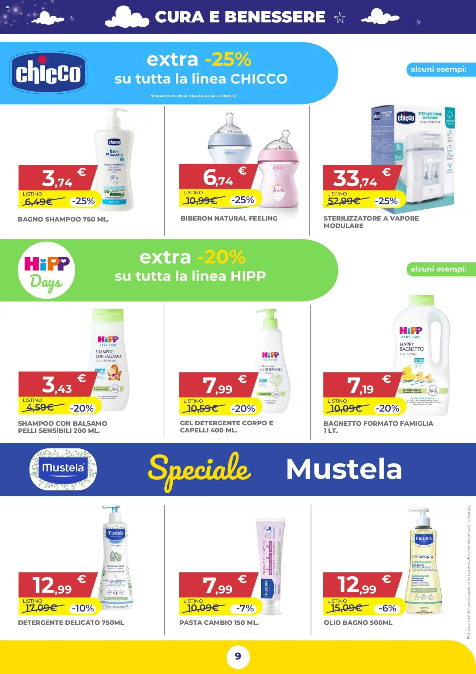 Volantino Toys Center del 29/10/2026 | Pagina: 9 | Prodotti: Shampoo, Gel detergente, Bagnetto, Bagno
