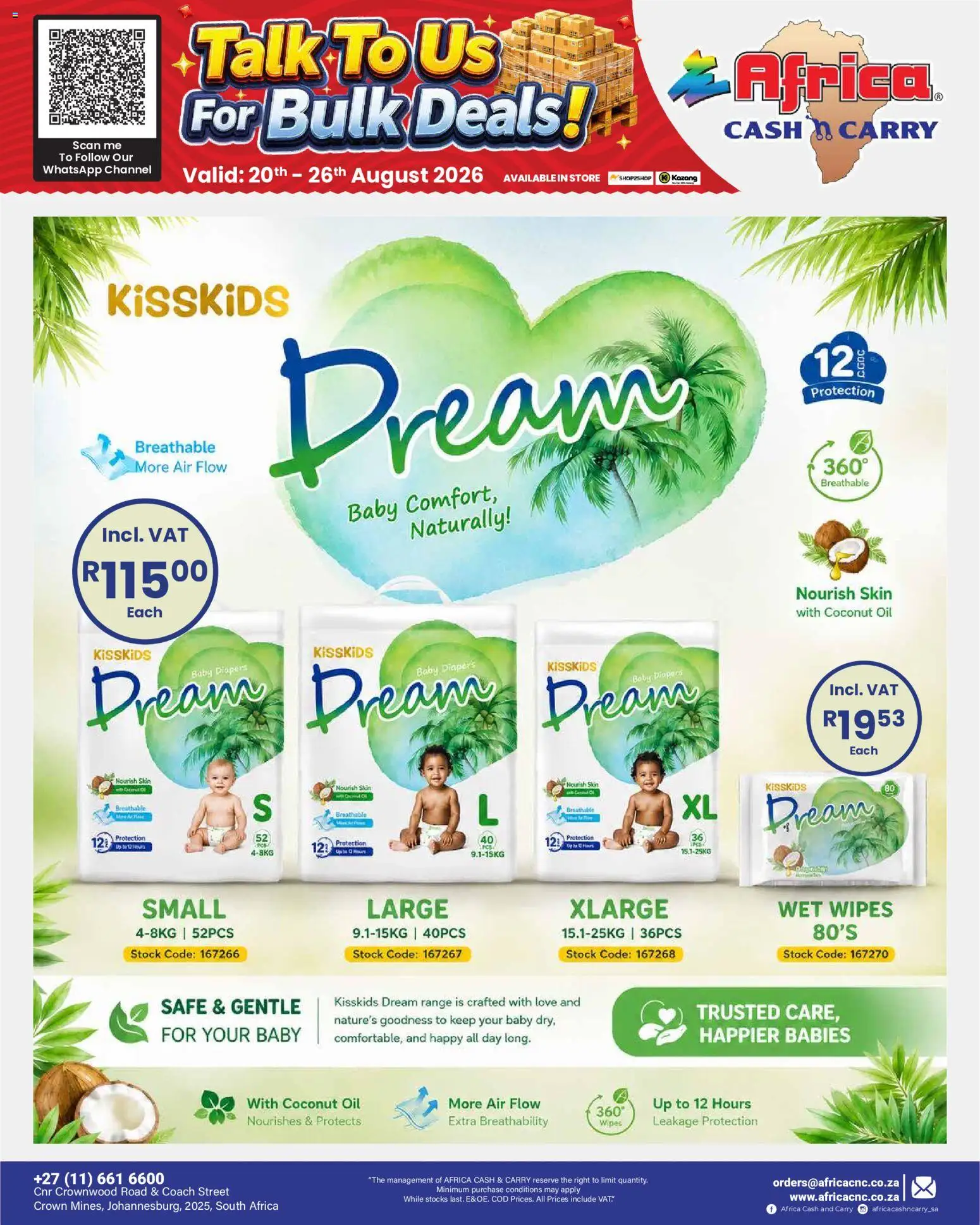 New Africa Cash & Carry catalogue – valid from 20/08/2026 | Page: 12 | Products: Oil, Stock, Coconut oil