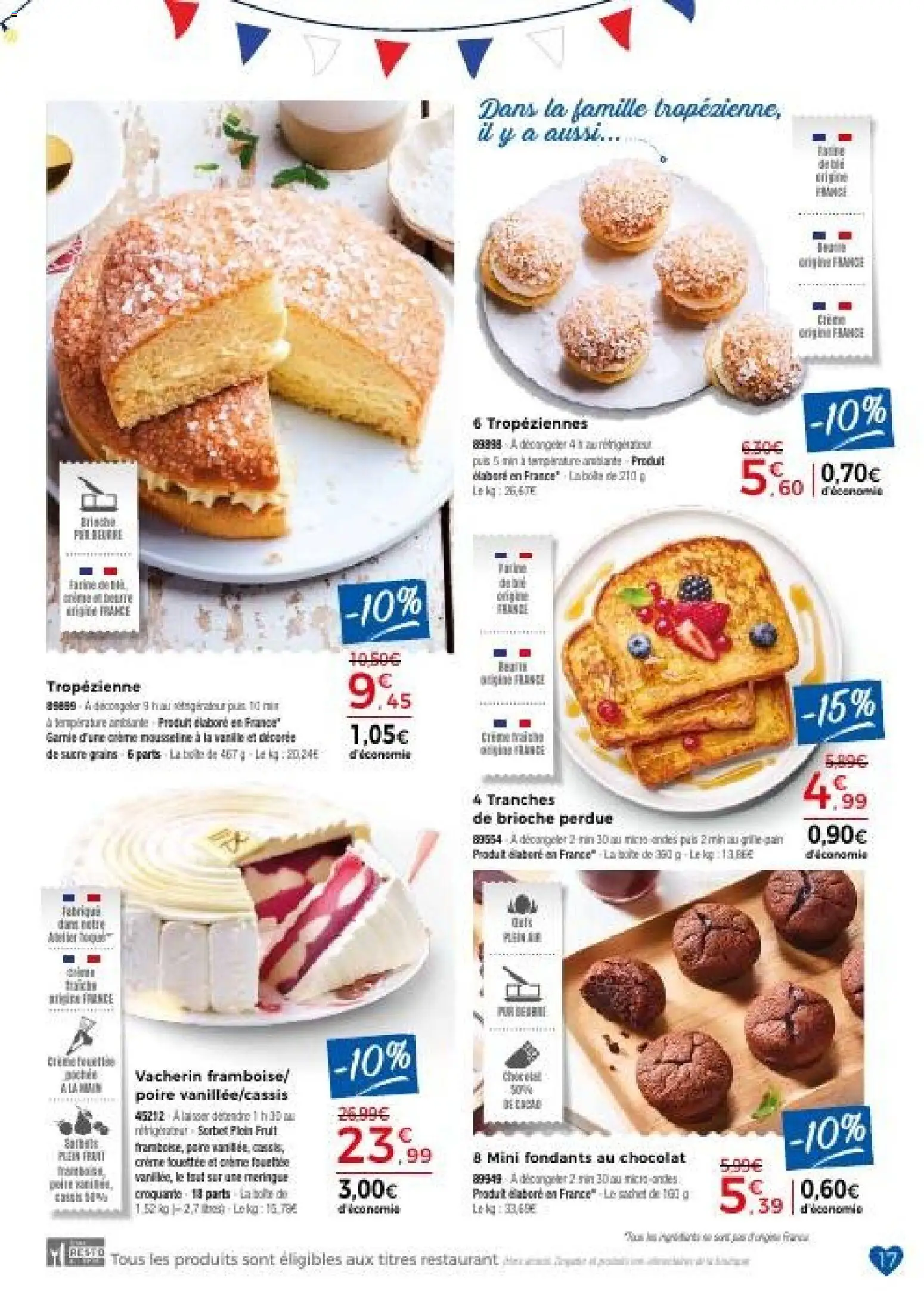 {H1} | Page: 17 | Produits: Sucre, Chocolat, Crème fouettée, Crème