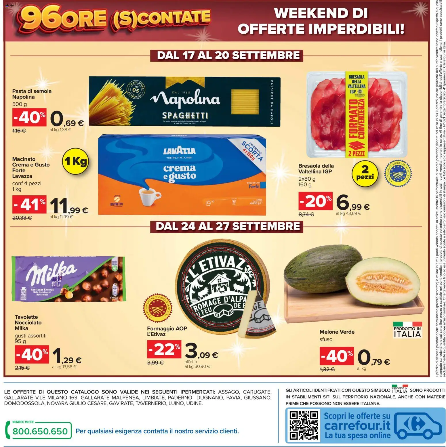 Volantino Carrefour del 15/09/2026 | Pagina: 50 | Prodotti: Crema, Formaggio, Scaffale, Lavazza