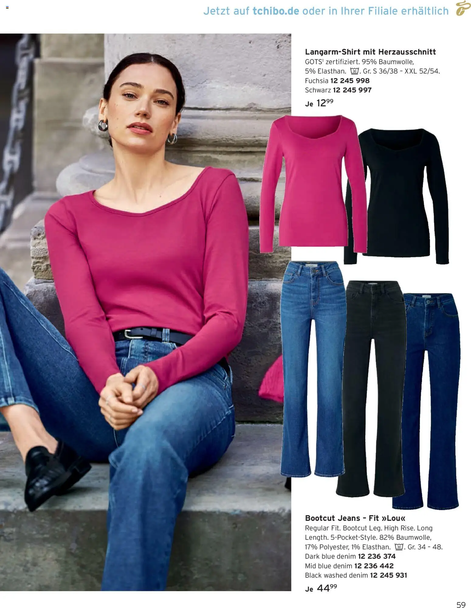 Angebote Tchibo – gültig ab 01.11.2026 | Seite: 59 | Produkte: Langarmshirt, Jeans