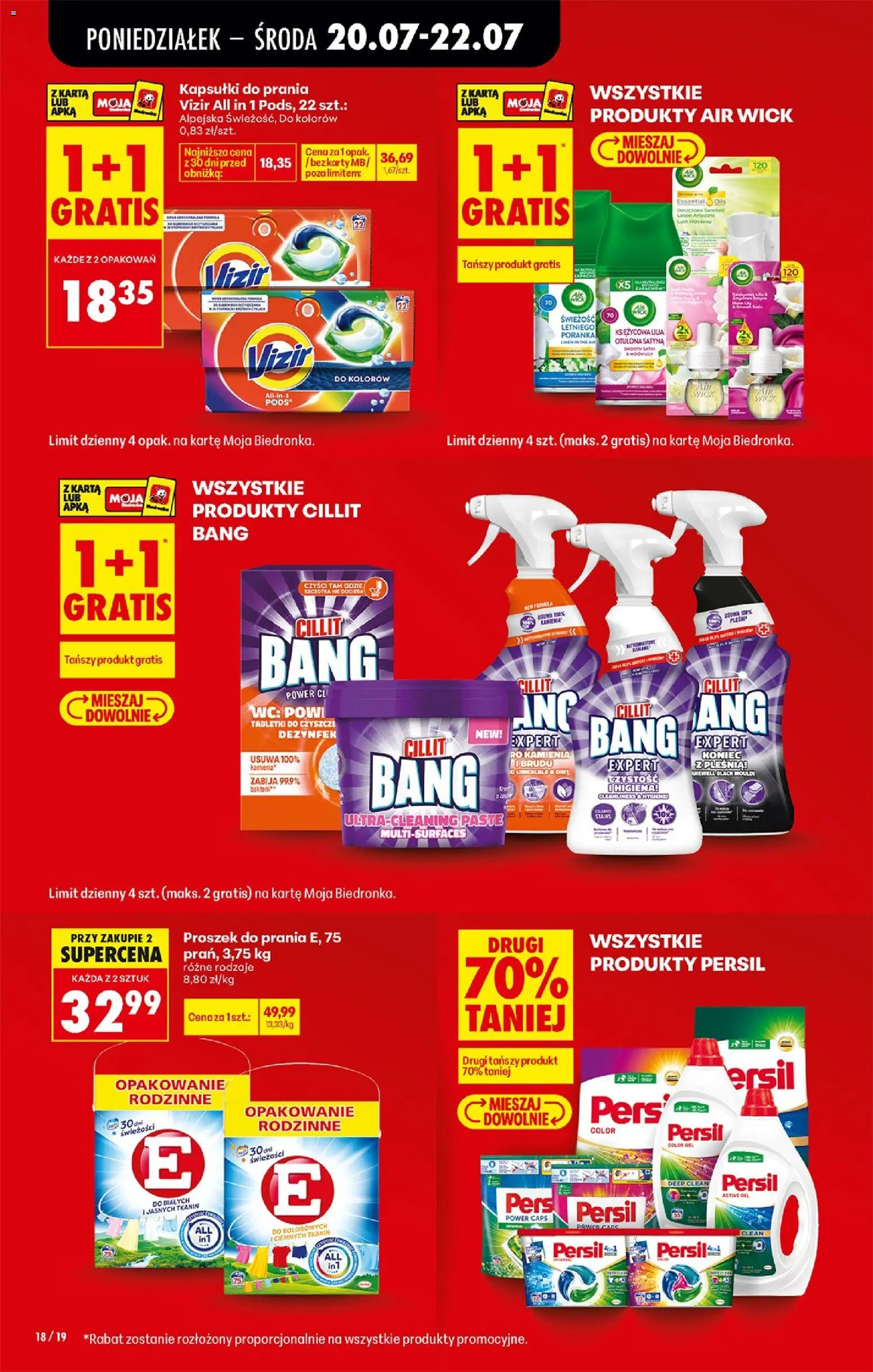 Biedronka Polsko leták od 20.07.2026 | Strana: 20 | Produkty: Air Wick, Wc, Persil