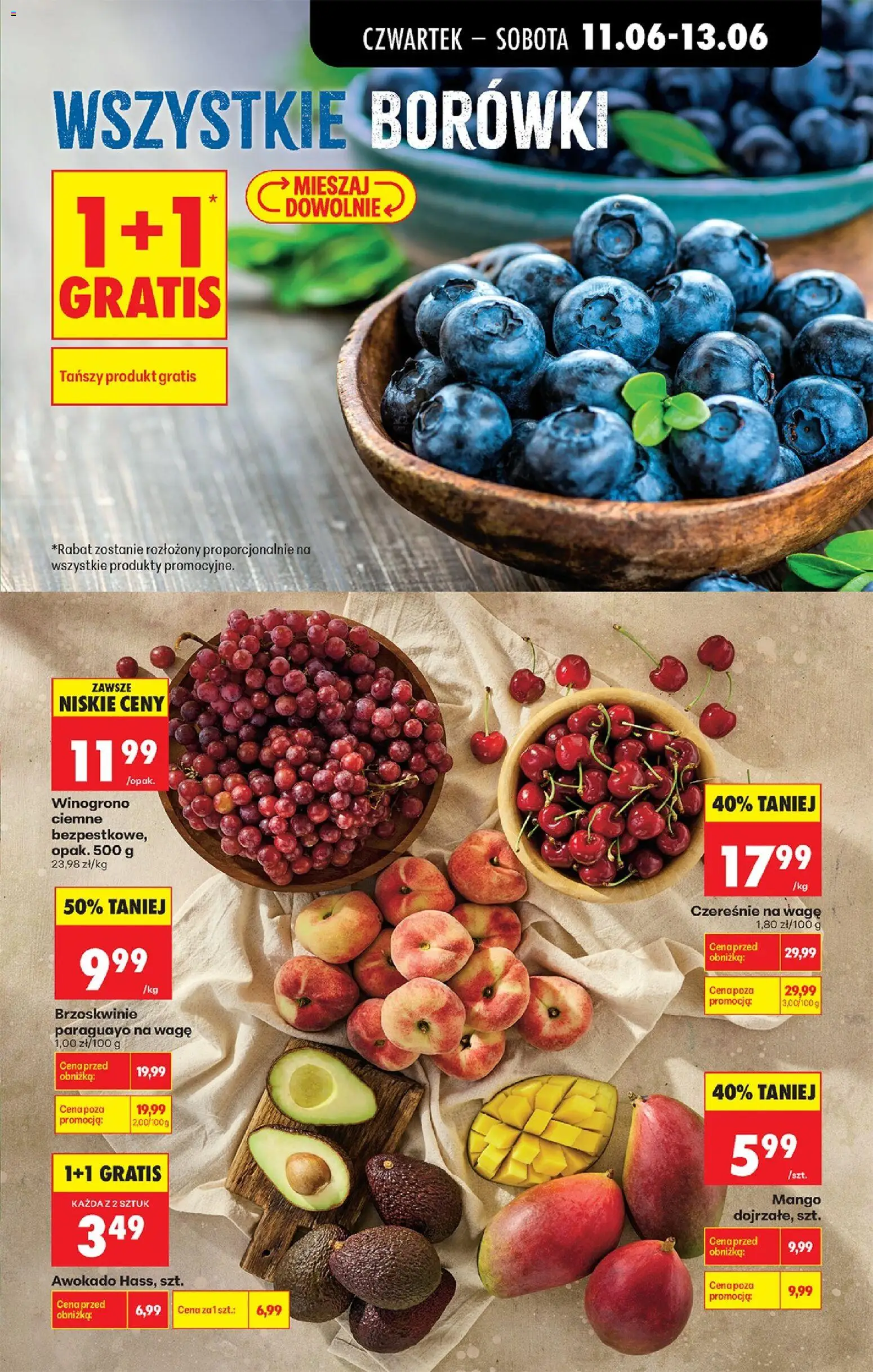 Biedronka gazetka od czwartku od 11.06.2026 | Strona: 23 | Produkty: Mango, Winogrono, Brzoskwinie, Awokado