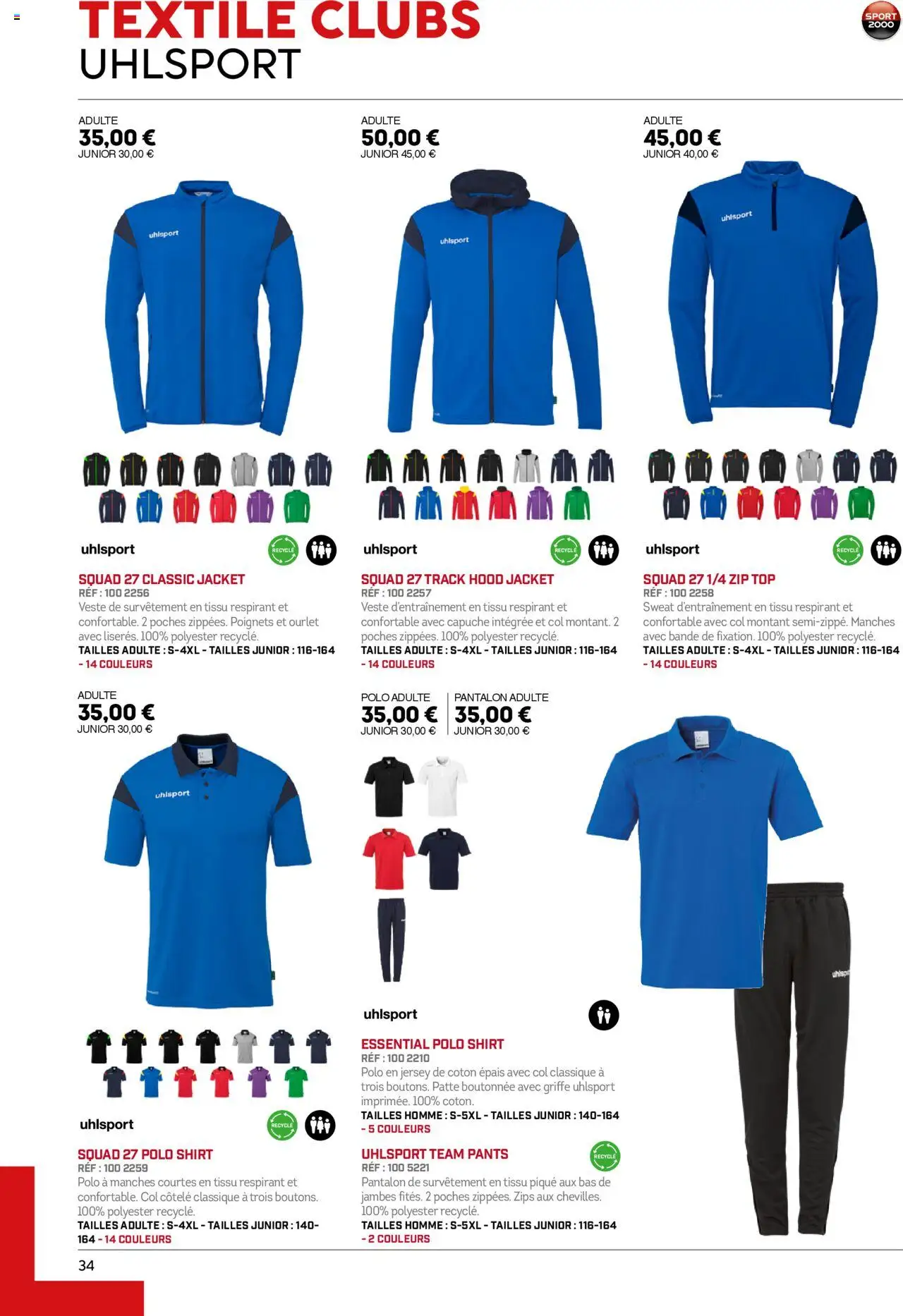 {H1} | Page: 34 | Produits: Polo, Coton, Veste, Pantalon