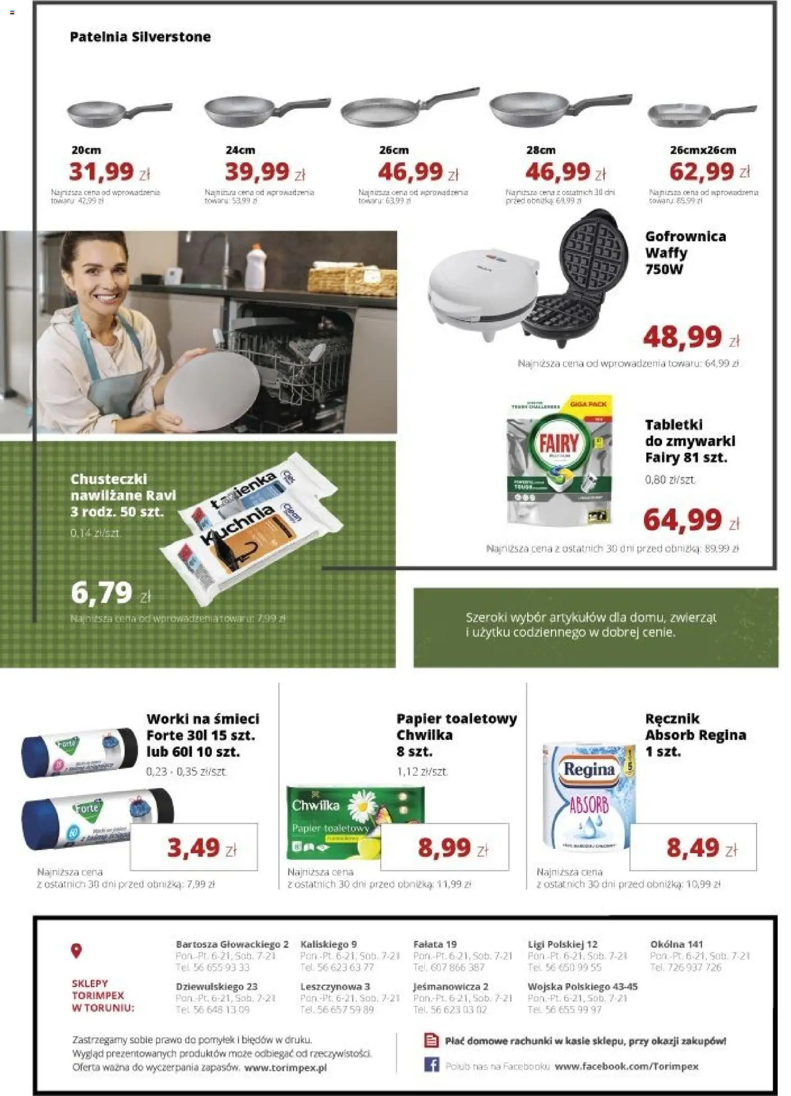 Torimpex gazetka od 27.07.2026 | Strona: 8 | Produkty: Papier toaletowy, Gofrownica, Fairy, Patelnia