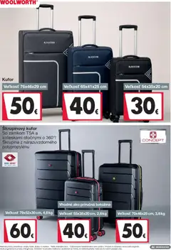 Woolworth leták platný od 11.09.2026 | Strana: 16 | Produkty: Škrupinový kufor, Kufor
