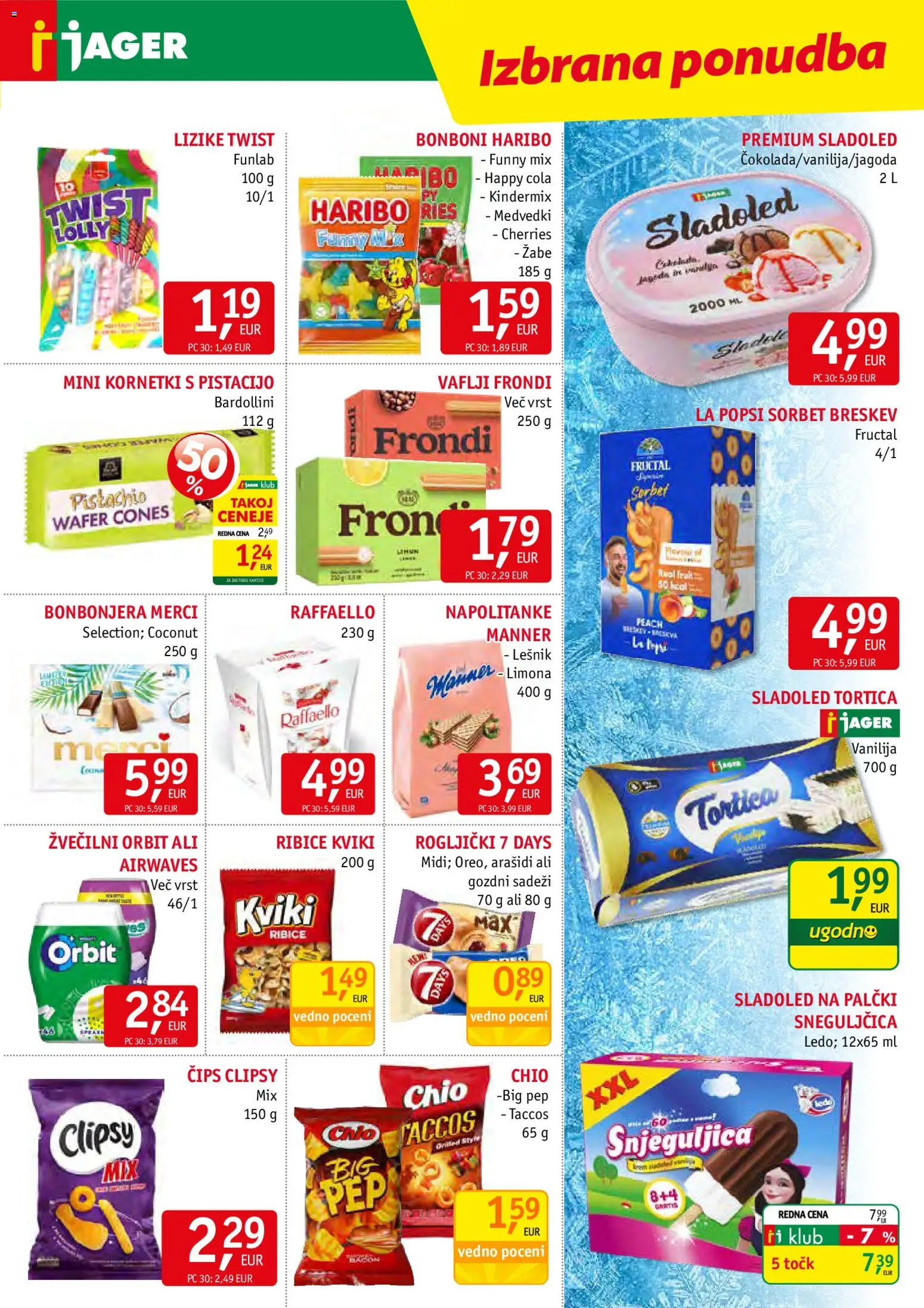 Novi Jager katalog ponudbe – veljaven od 01.07.2026 | Stran: 11 | Izdelki: Rogljički, Cips, Limona, Breskev