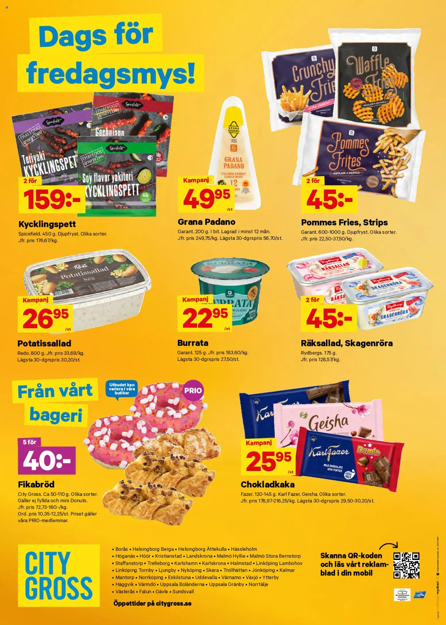 City Gross reklamblad aktuell från 01.06.2026 | Sida: 13 | Produkter: Bageri, Potatissallad, Burrata, Galler