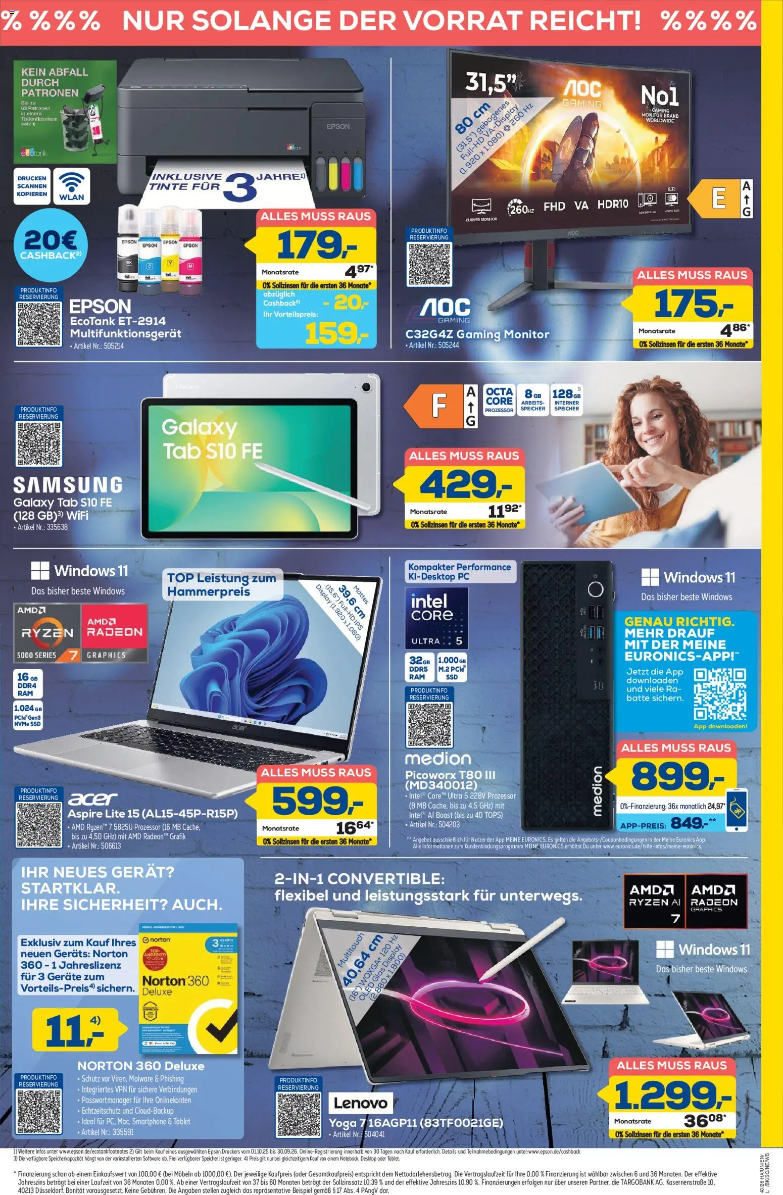 Euronics Aktueller Prospekt – gültig ab 24.09.2026 | Seite: 7 | Produkte: Samsung, Smartphone, Monitor, PC