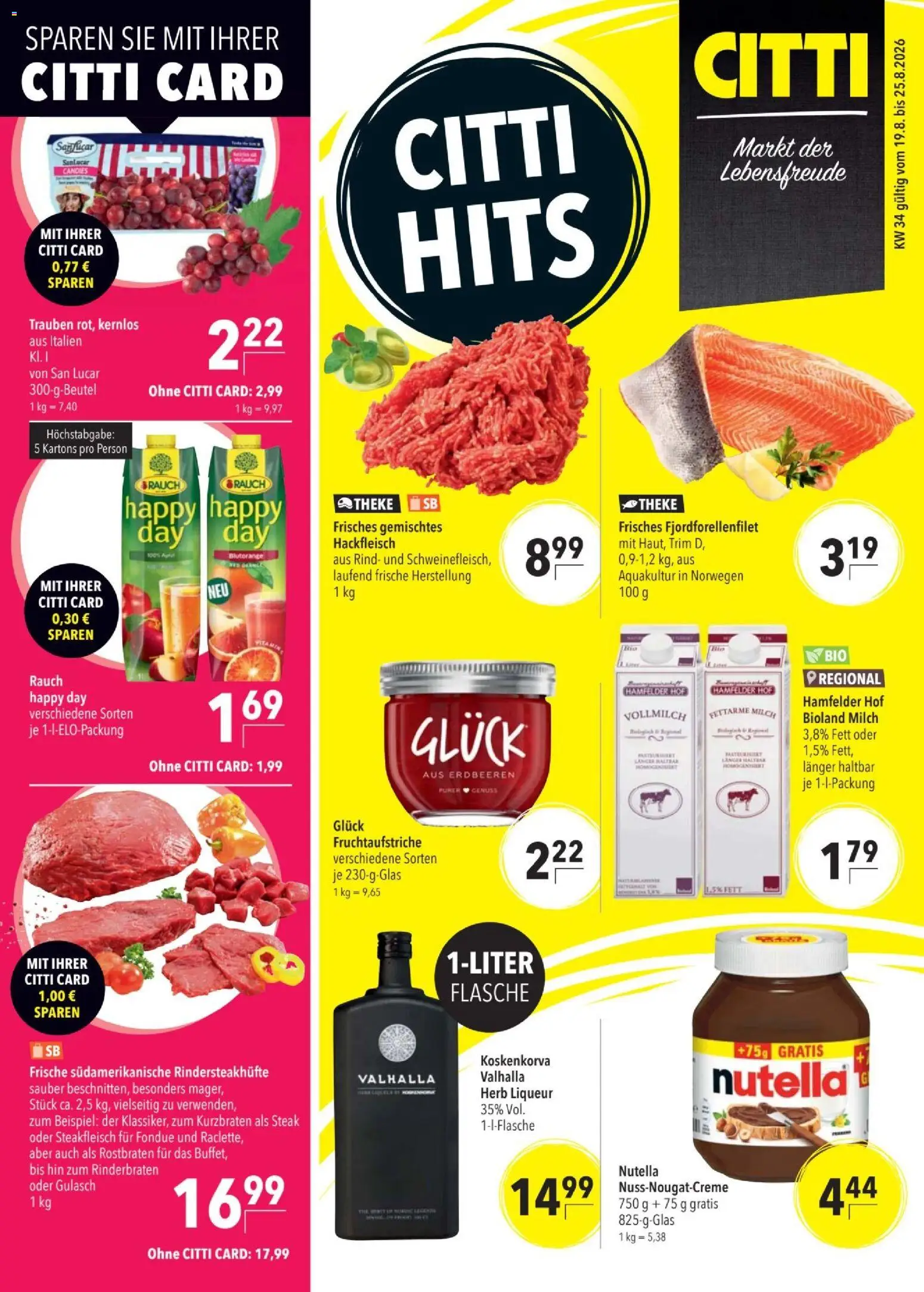 CITTI tilbudsavis – gyldig fra 19/08/2026 | Side: 1 | Produkter: Nutella