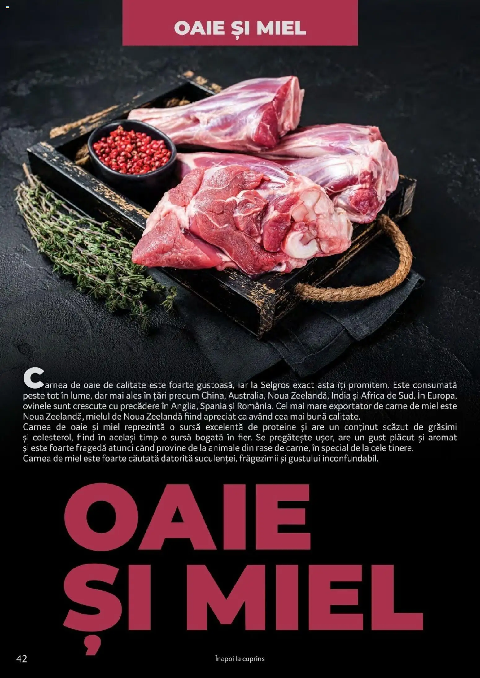 Noul catalog Selgros – valabil de la 25.03.2026 | Pagină: 42 | Produse: Proteine, Miel, Pește