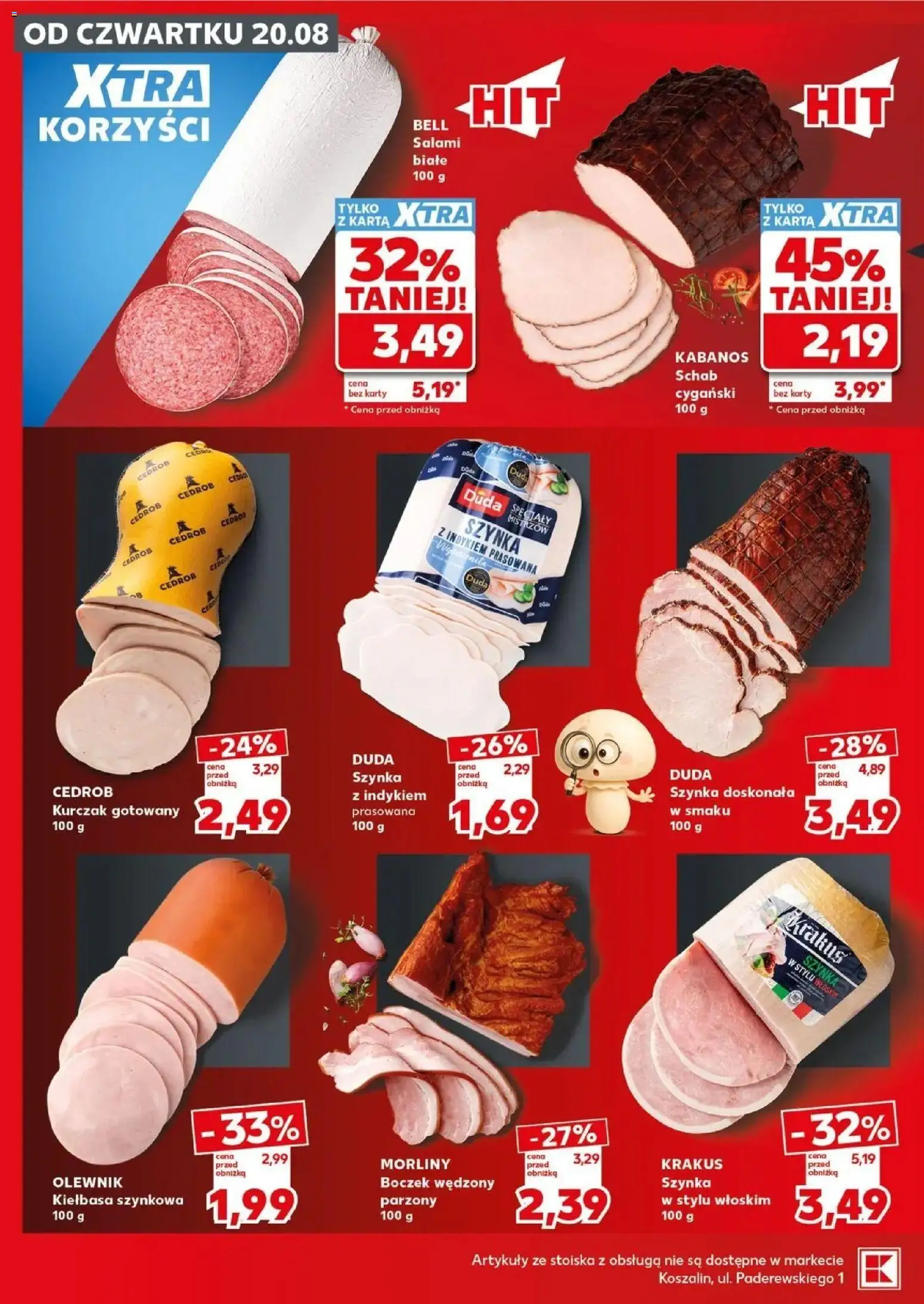 Kaufland gazetka - Super Sobota od 22.08.2026 - od jutra PDF | Strona: 12 | Produkty: Kurczak, Schab, Kabanos, Salami