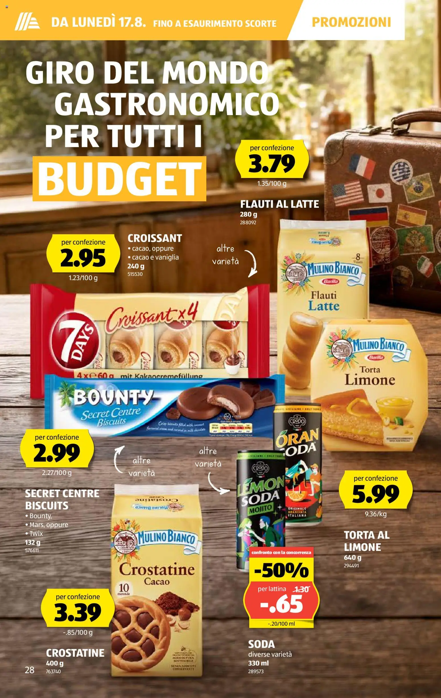 Aldi aktionen IT – gültig ab 13.08.2026 | Seite: 28 | Produkte: Barilla, Twix