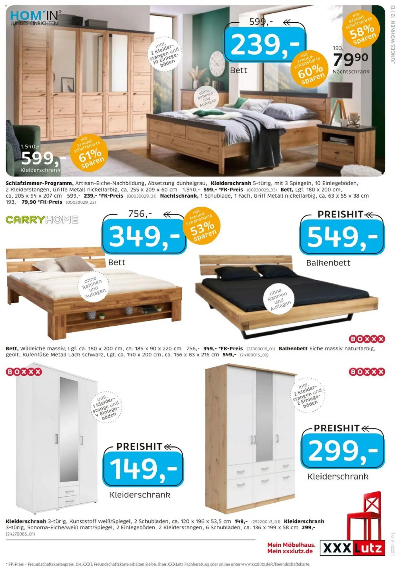 XXXLutz Junges Wohnen – gültig ab 29.03.2026 | Seite: 13 | Produkte: Bett, Kleiderschrank