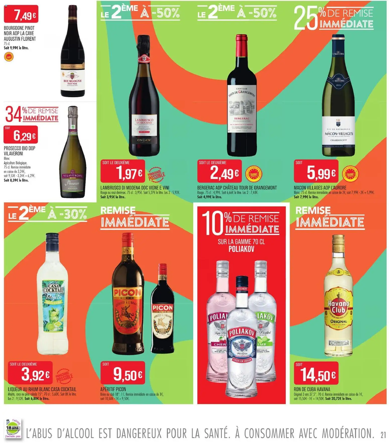 {H1} | Page: 21 | Produits: Pina colada, Rhum, Bière, Rhum blanc