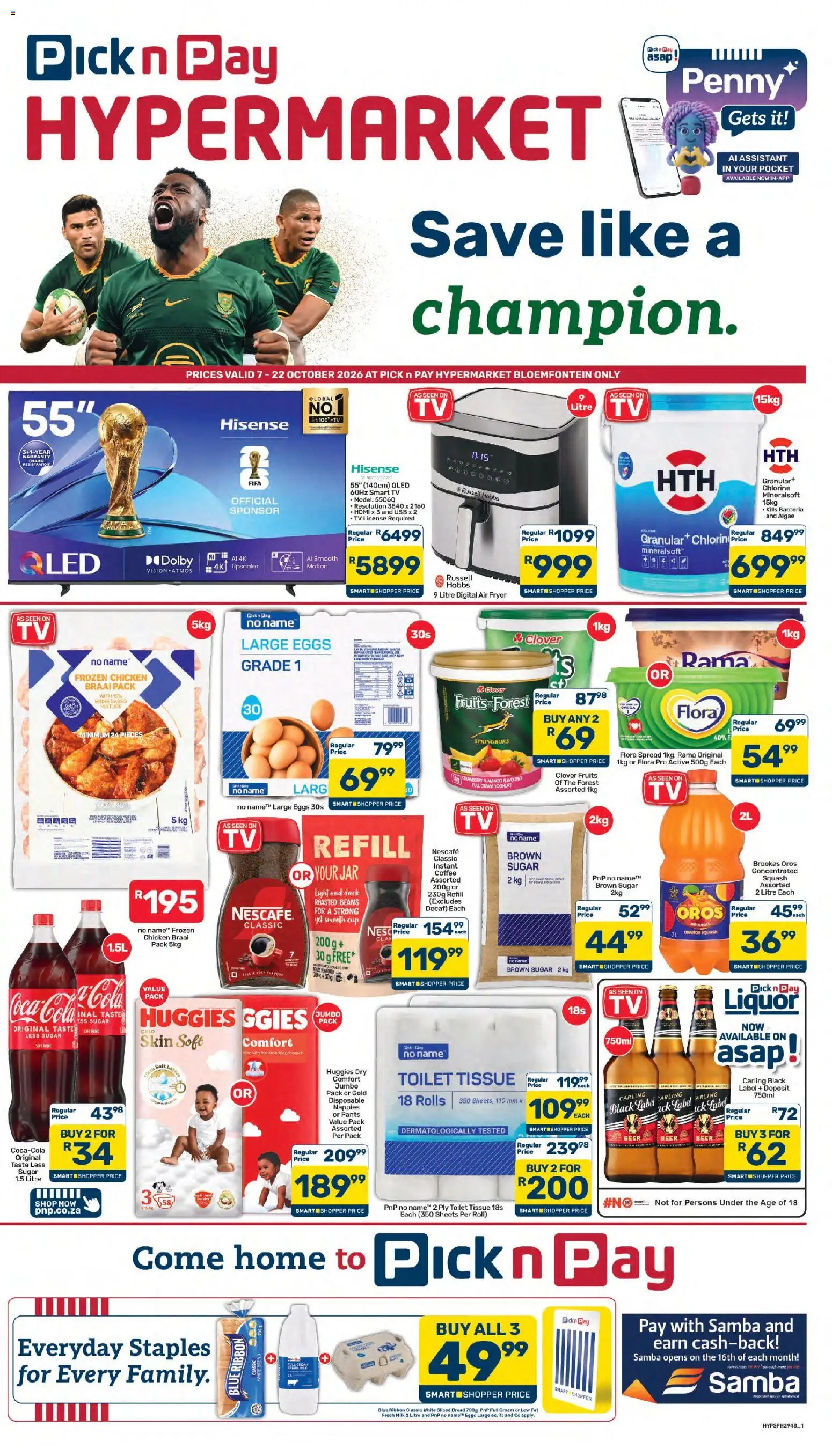 New Pick n Pay catalogue – valid from 07/10/2026 | Page: 1 | Products: USB, Toilet, Beer, Chicken