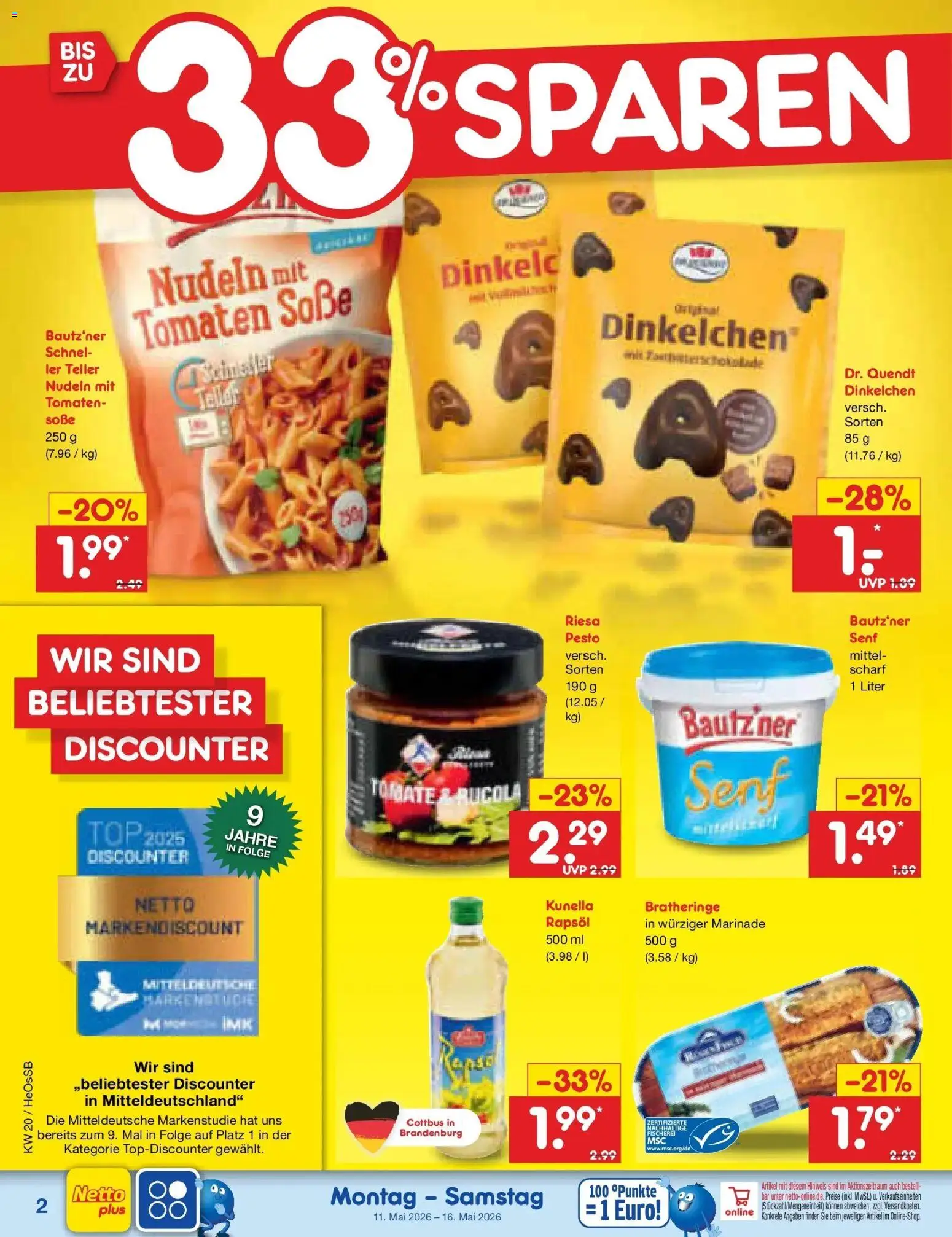 Netto Marken-Discount Prospekt Kröpelin	 – gültig ab 10.05.2026 | Seite: 46 | Produkte: Top, Rapsöl, Soße, Nudeln