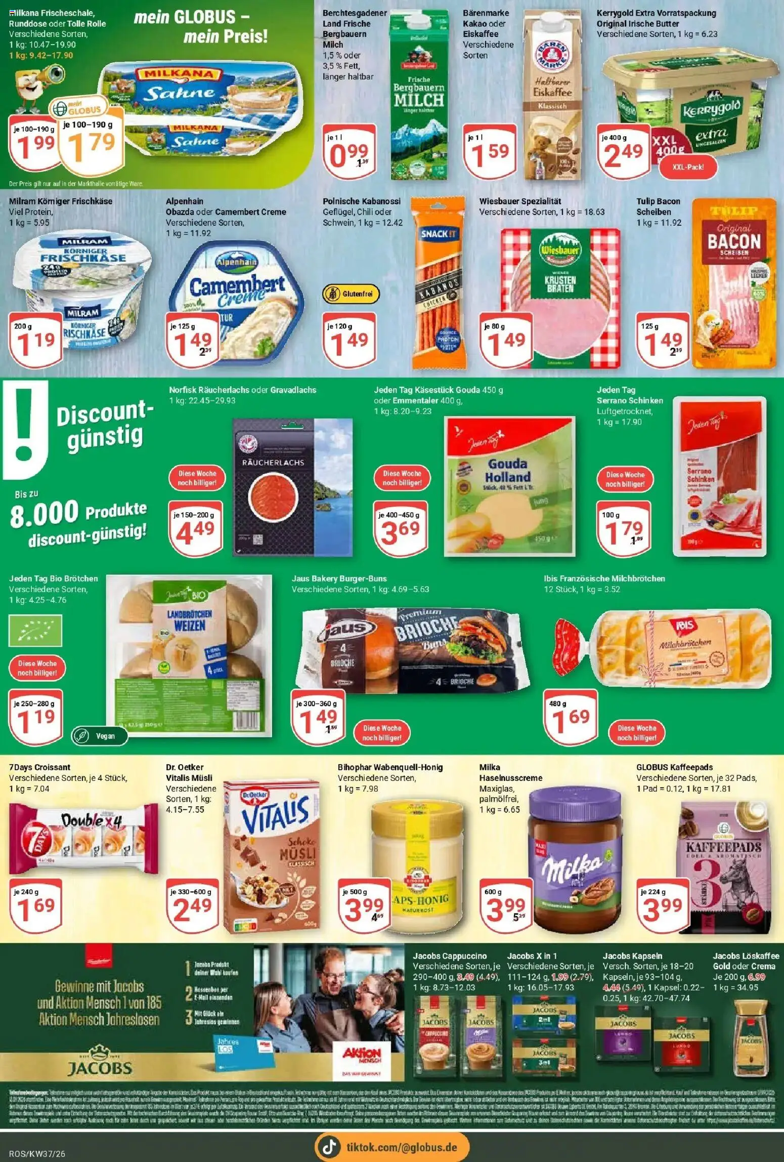 Globus Prospekt Lambrechtshagen (ab 07.09.2026) » Angebote online | Seite: 14 | Produkte: Musli, Milch, Butter, Croissant