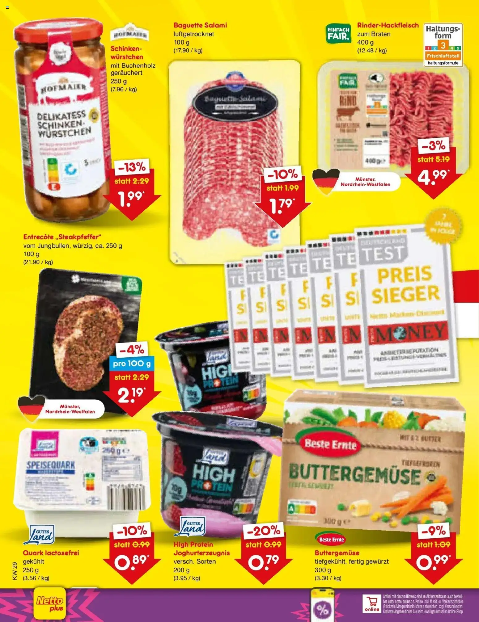 Netto Marken-Discount Prospekt Wuppertal – gültig ab 20.07.2026 | Seite: 44 | Produkte: Butter, Salami, Schinken, Speisequark