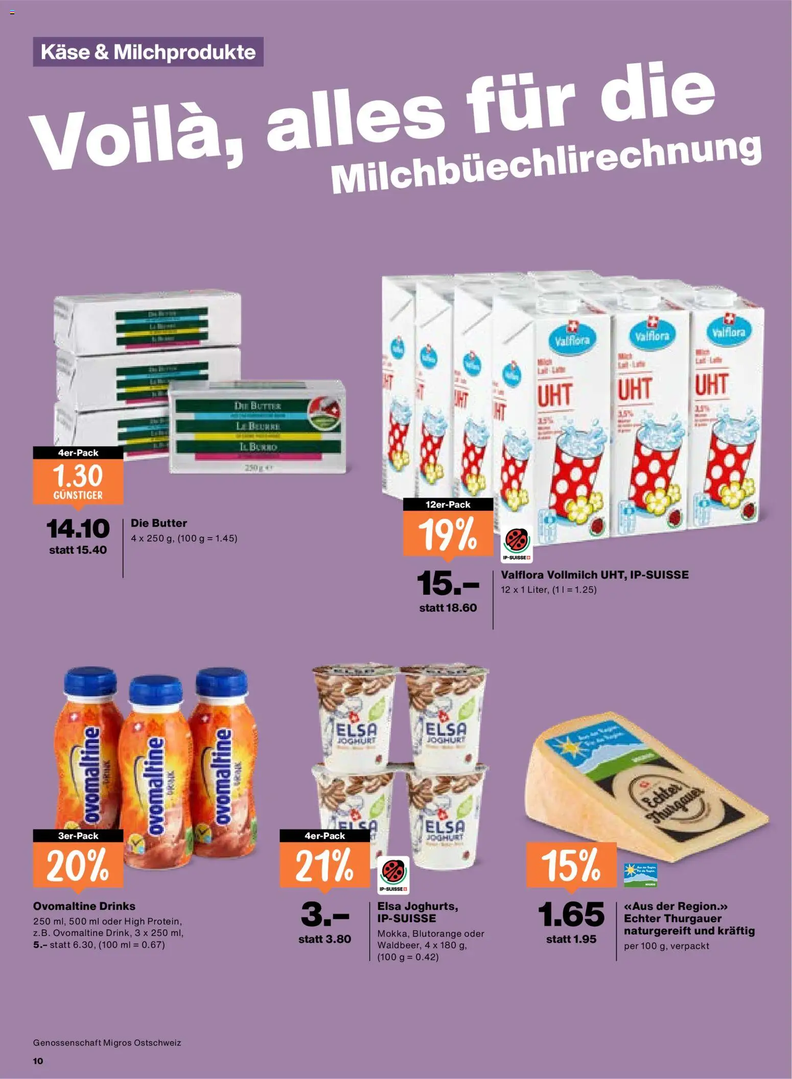 Migros aktionen – gültig ab 21.05.2026 | Seite: 10 | Produkte: Butter, Käse, Joghurt