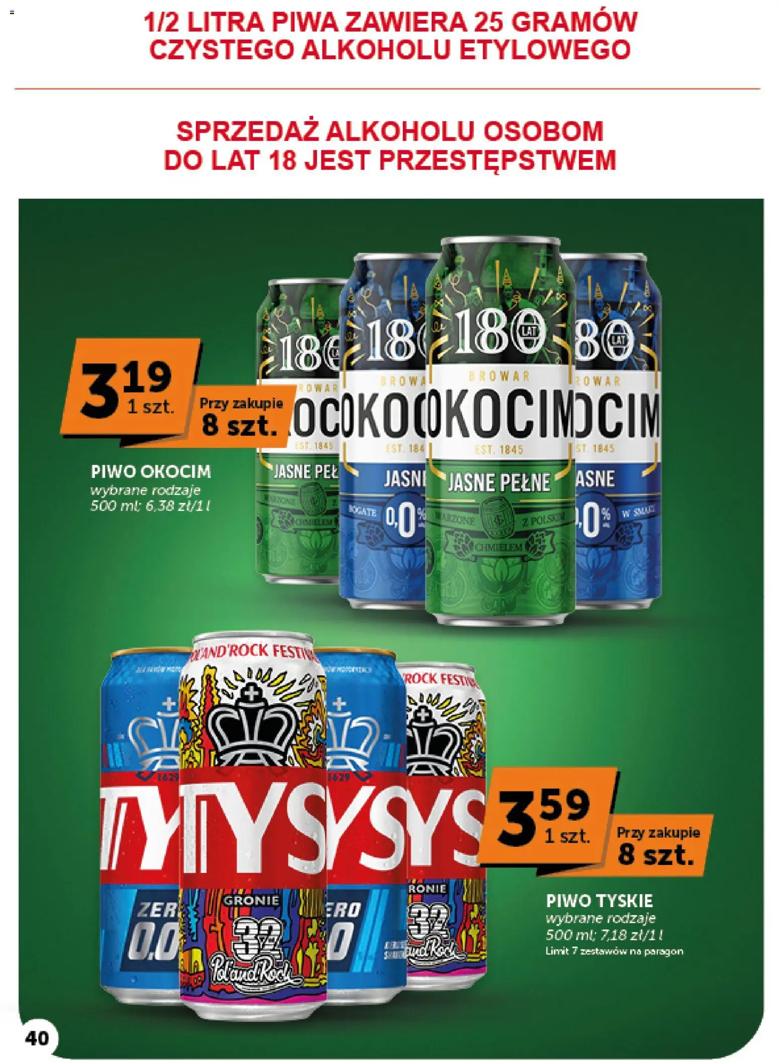 ABC gazetka od 01.10.2026 | Strona: 40 | Produkty: Piwo tyskie, Tyskie, Piwo