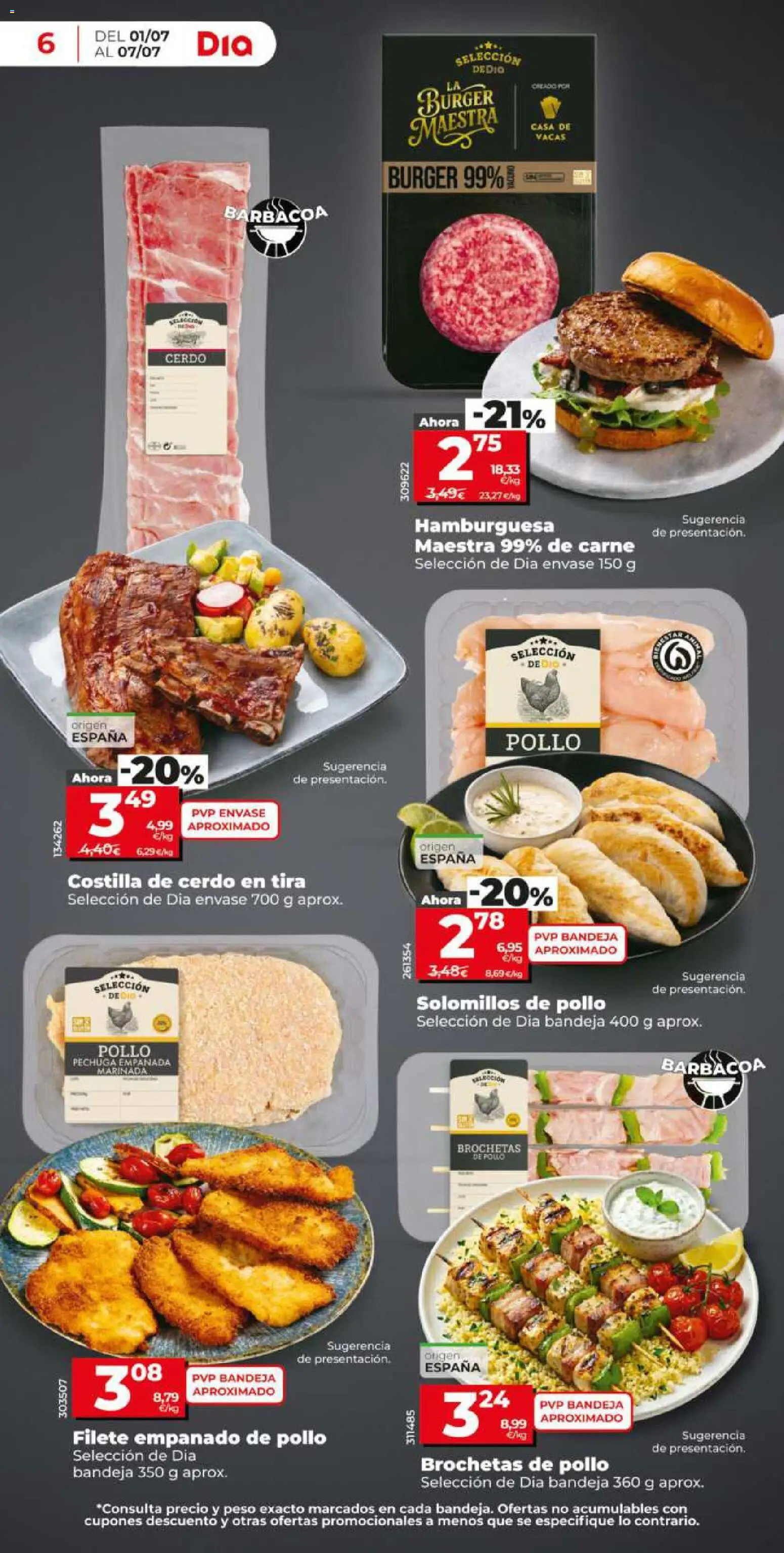 Dia - folleto Market │ válido desde el 01/07/2026 | Página: 6 | Productos: Costilla de cerdo, Barbacoa, Peso, Bandeja