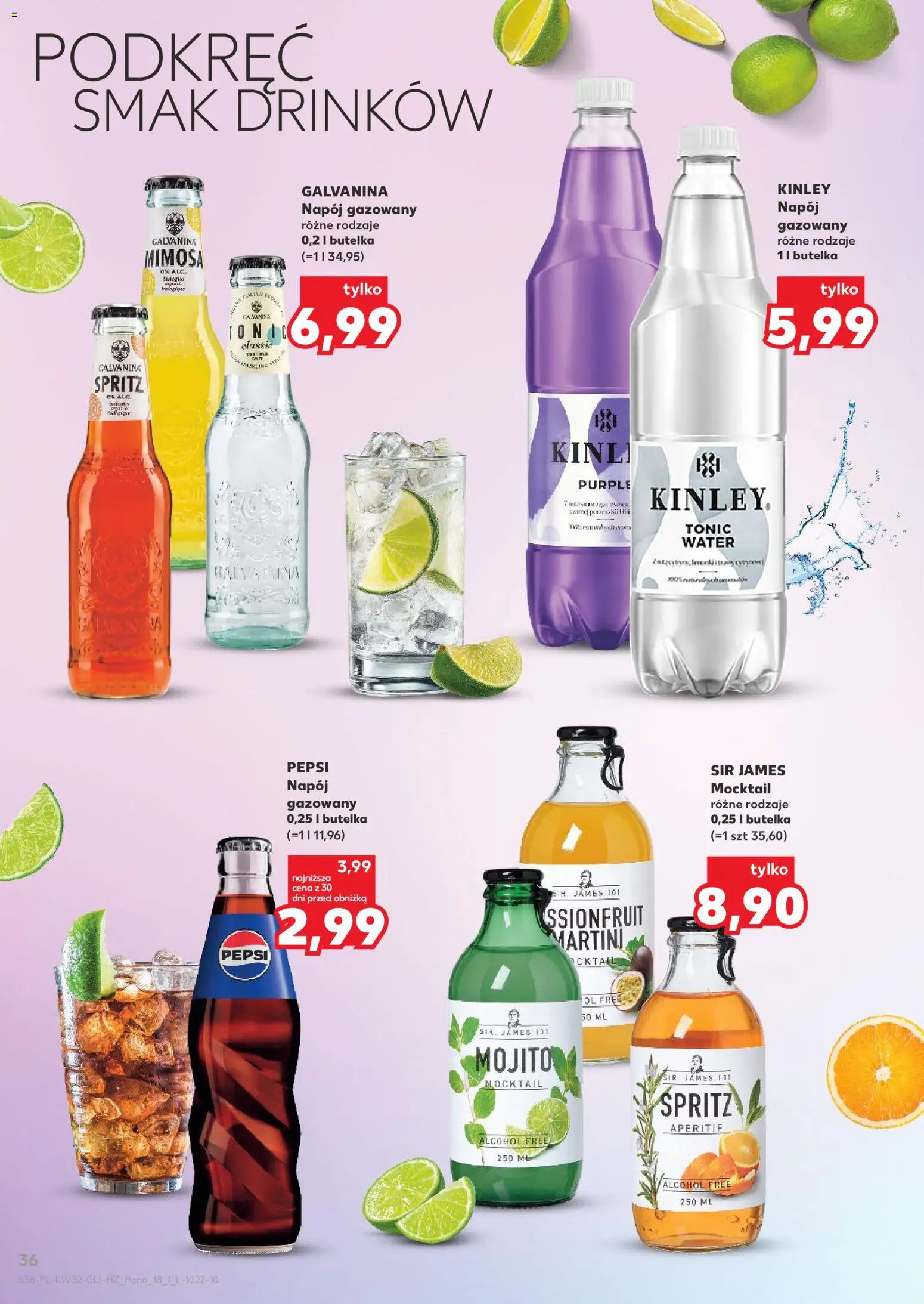 Kaufland Polsko leták - Barek od 06.08.2026 | Strana: 36 | Produkty: Pepsi, Tonic Water, Spritz, Mojito
