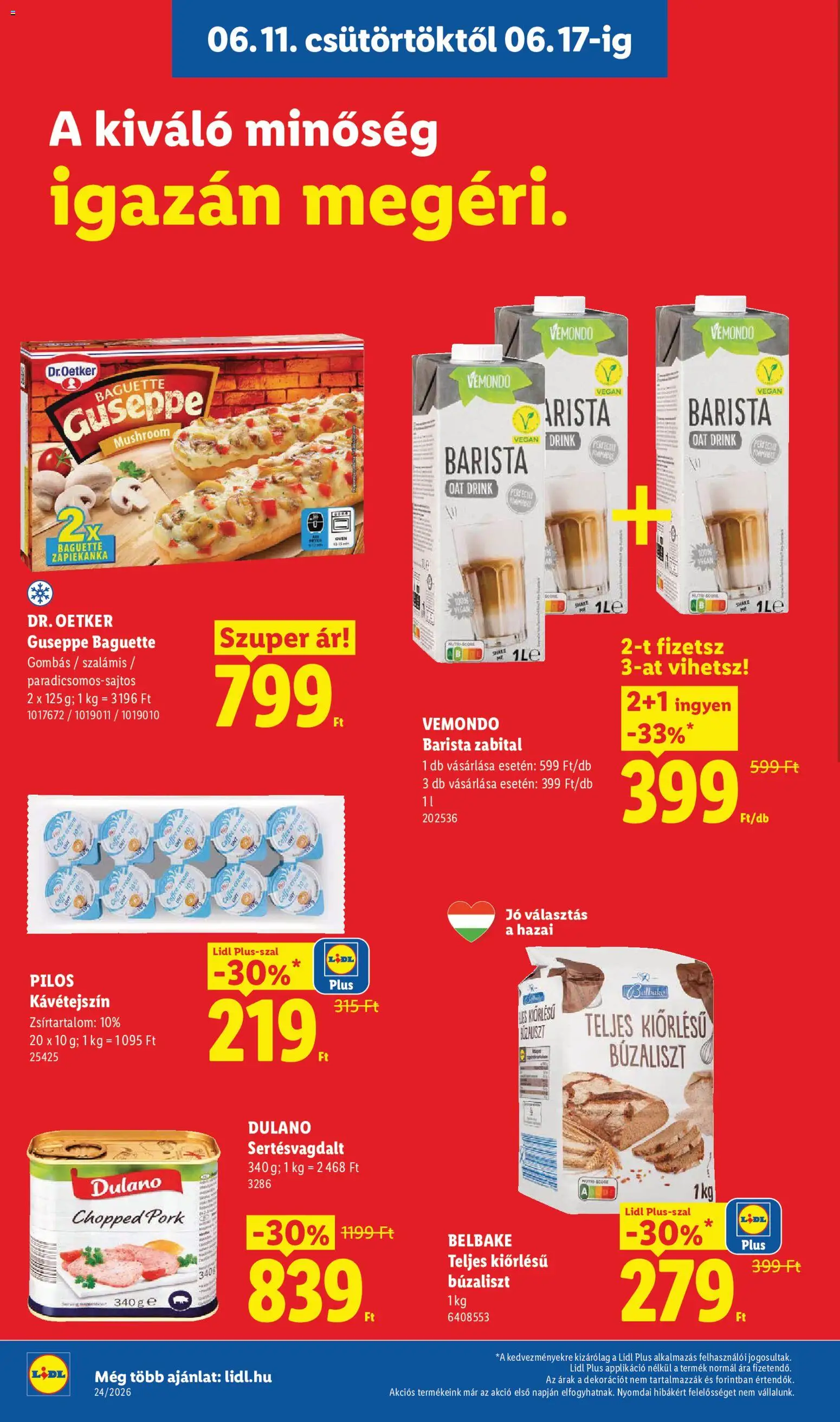 Lidl akciós ujság - amely érvényes a következő dátumtól: 11.06.2026 | Oldal: 14 | Termékek: Kávétejszín, Vegán