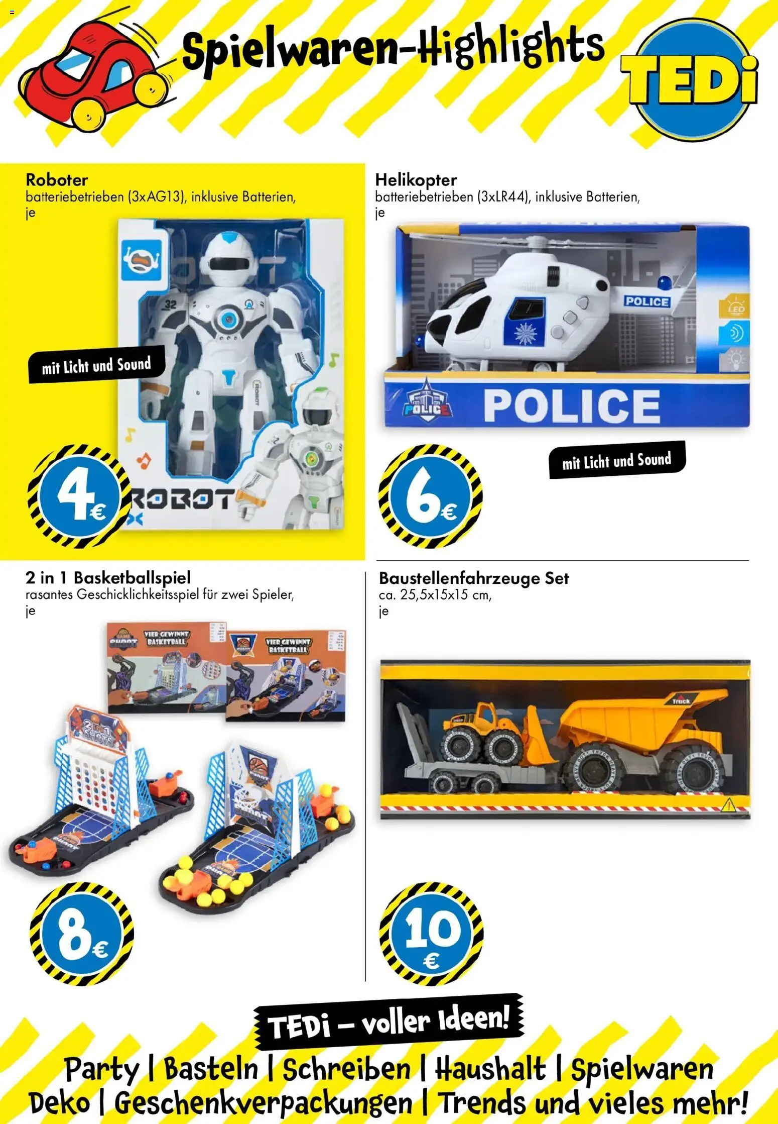 TEDi Prospekt Frohbburg (ab 31.08.2026) zum Blättern | Seite: 3 | Produkte: Roboter, Basketball