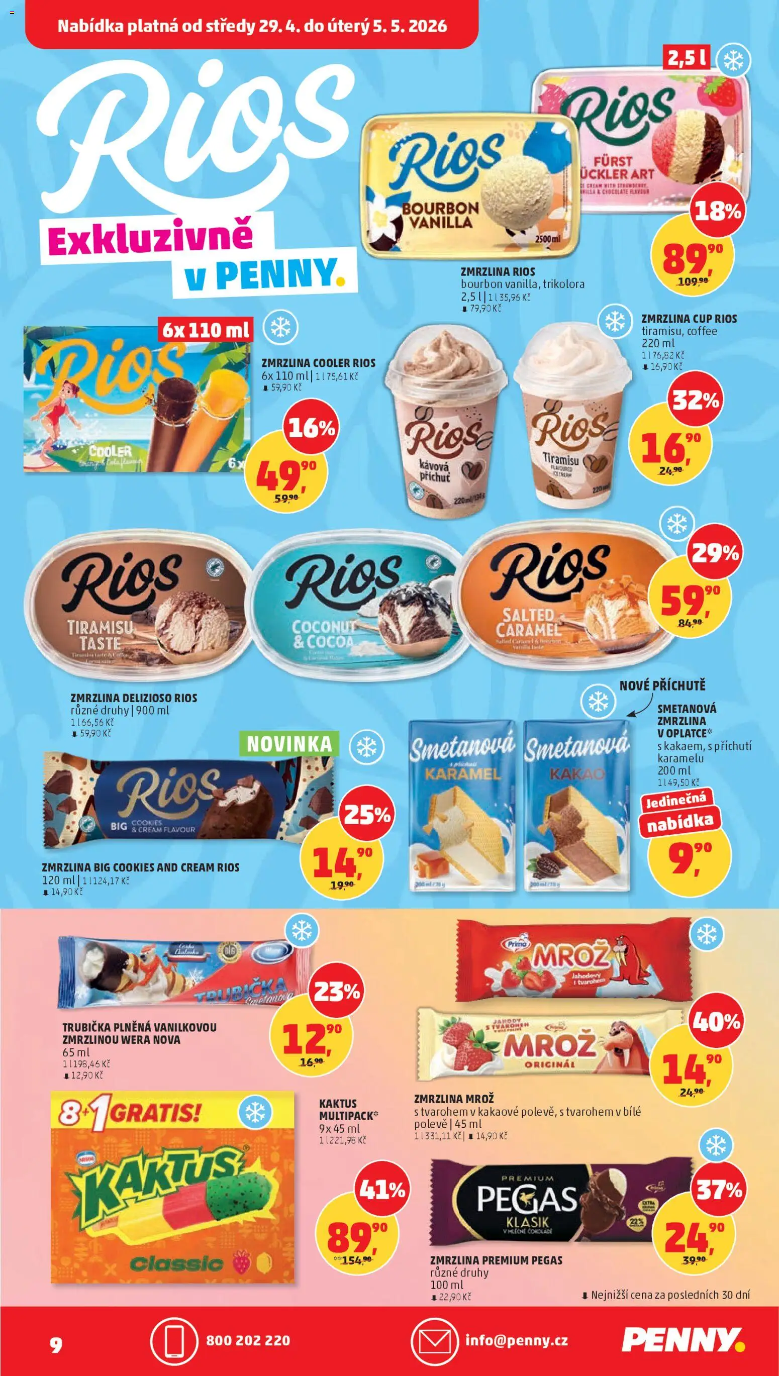 Penny Market leták od 29.04.2026 | Strana: 9 | Produkty: Tiramisu, Bourbon, Cookies, Kakao