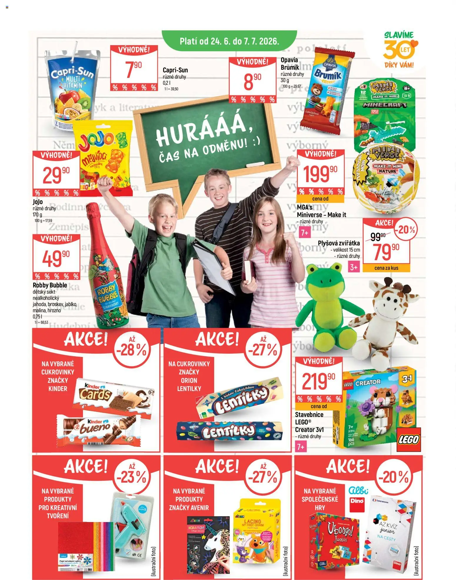 Globus leták - Čas na odměnu od 24.06.2026 | Strana: 2 | Produkty: LEGO, Stavebnice, Sekt, Brumik