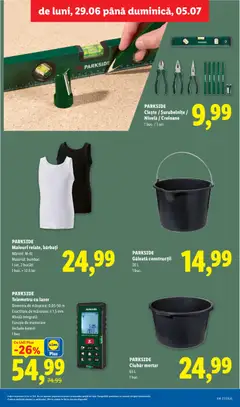 Ofertele Lidl valabile de la 29.06.2026 | Pagină: 53 | Produse: Telemetru, Clește, Baterii, Mortar
