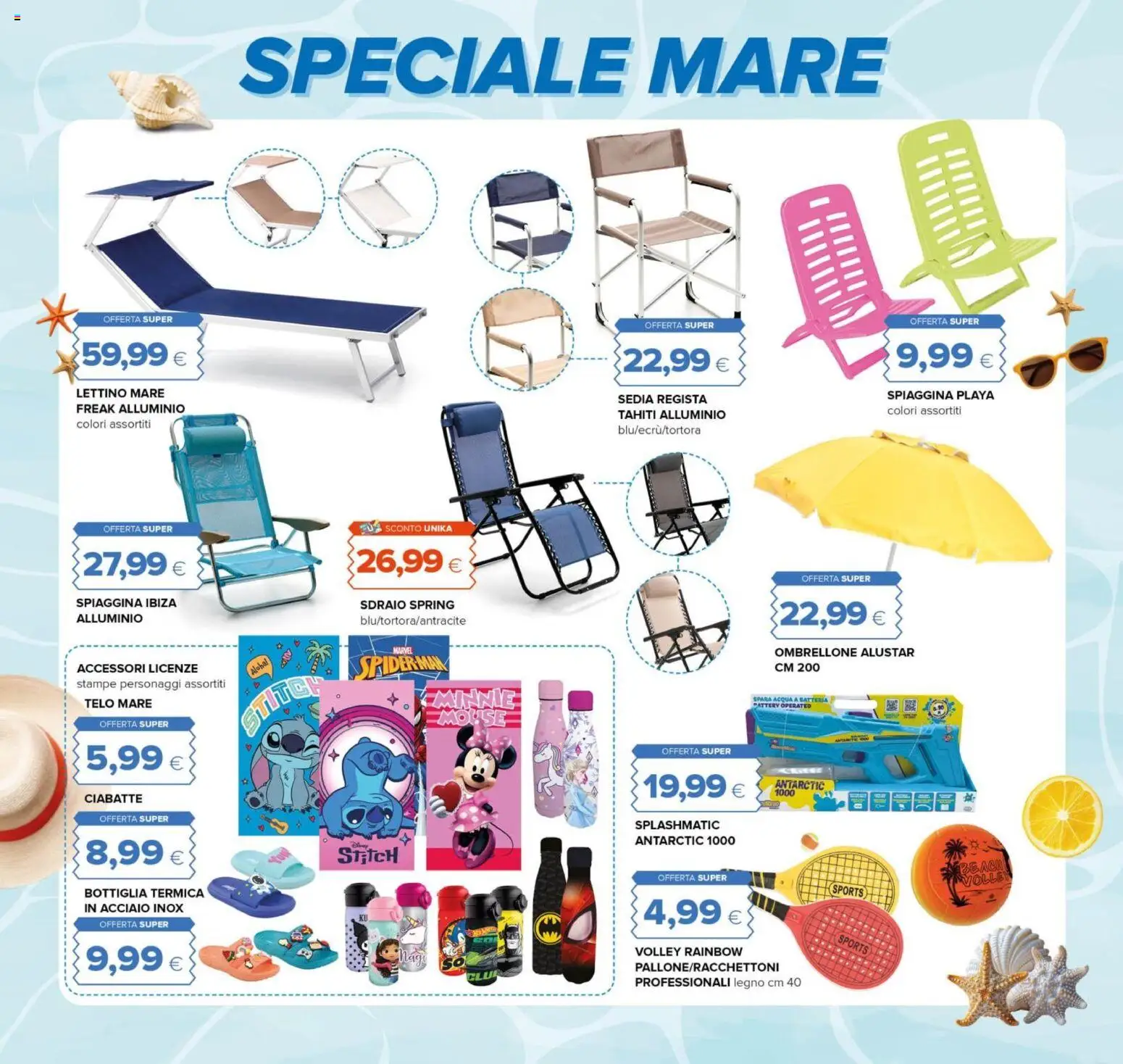 Volantino Oasi del 17/06/2026 | Pagina: 28 | Prodotti: Sdraio, Acqua, Lettino, Bottiglia