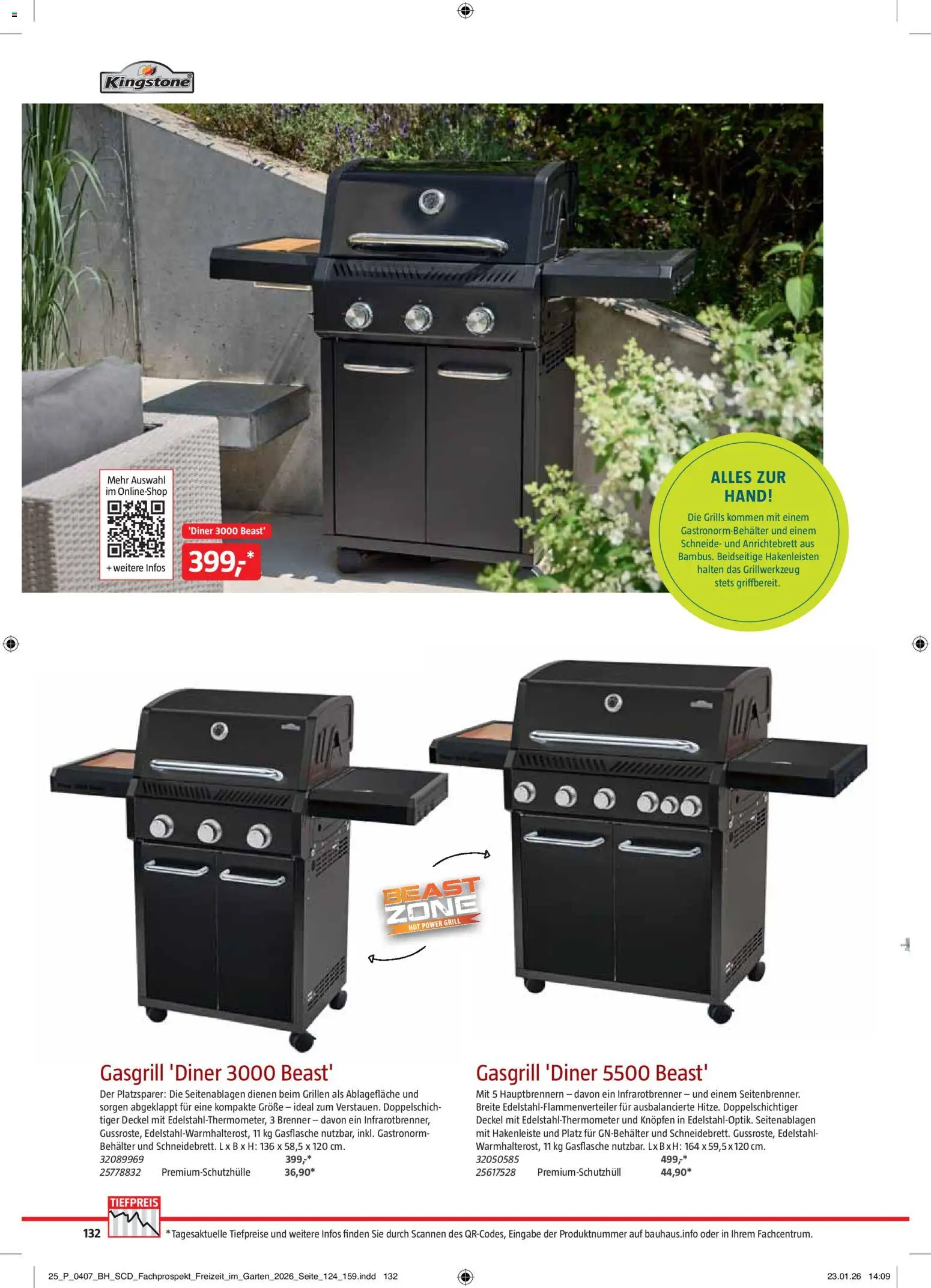 Bauhaus Freizeit im Garten gültig ab 01.05.2026 | Seite: 132 | Produkte: Grill