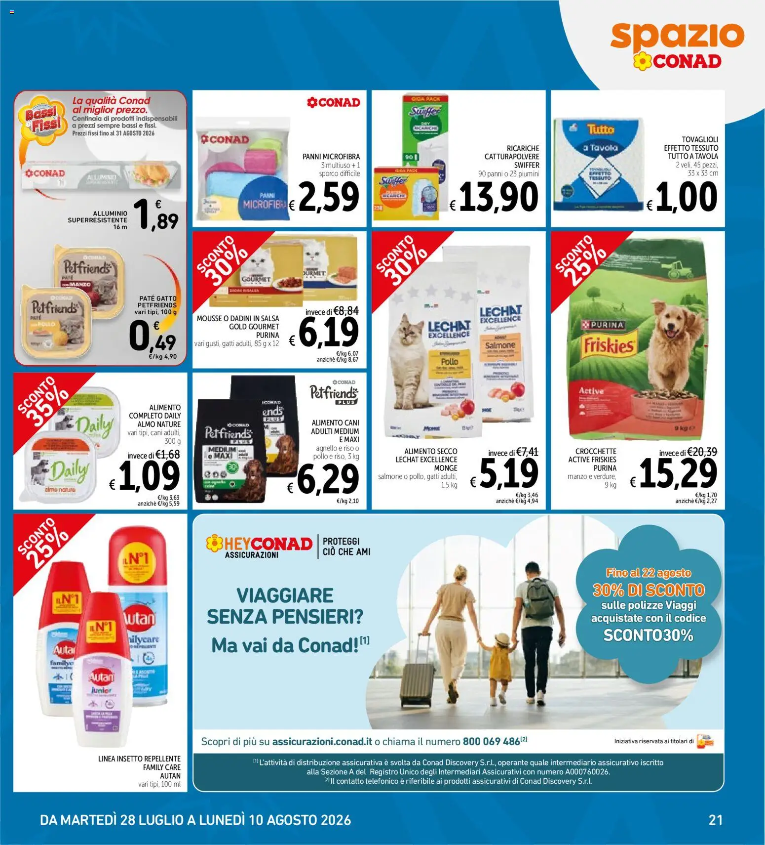 Volantino Spazio Conad del 28/07/2026 | Pagina: 21 | Prodotti: Paté, Pollo, Salsa, Crocchette