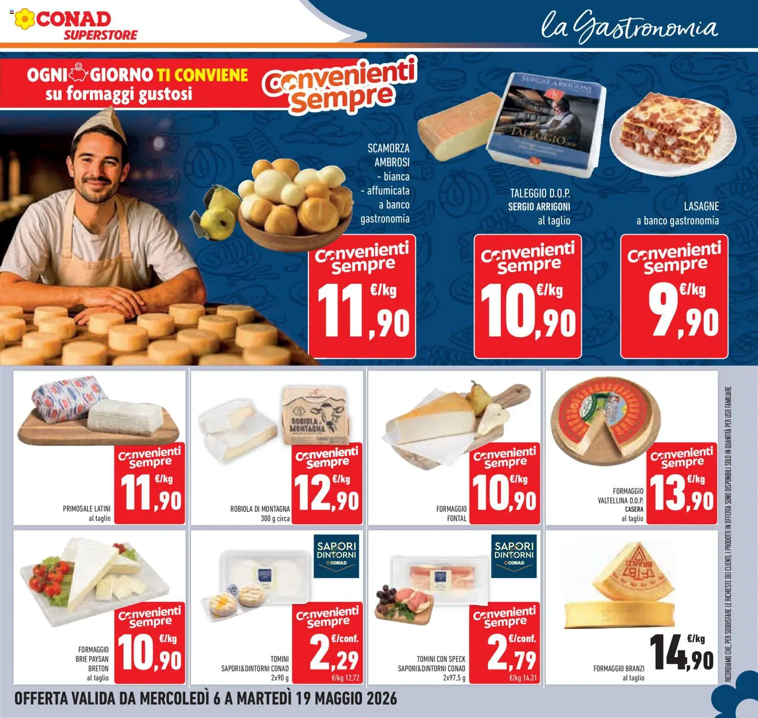 Volantino Conad del 06.05.2026 | Pagina: 13 | Prodotti: Speck, Formaggio, Robiola